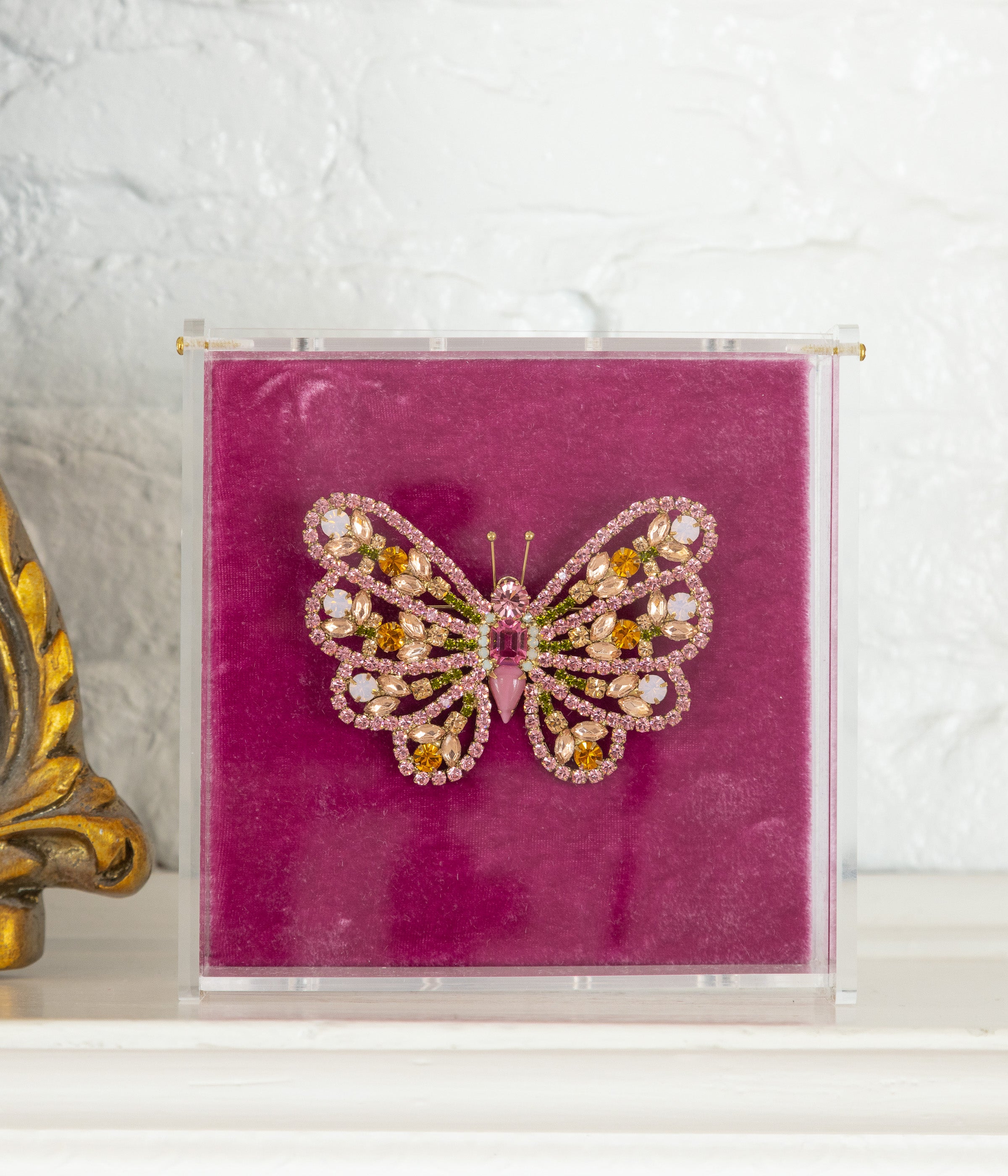 X-Large Butterfly in Rose / Apricot / Olivine