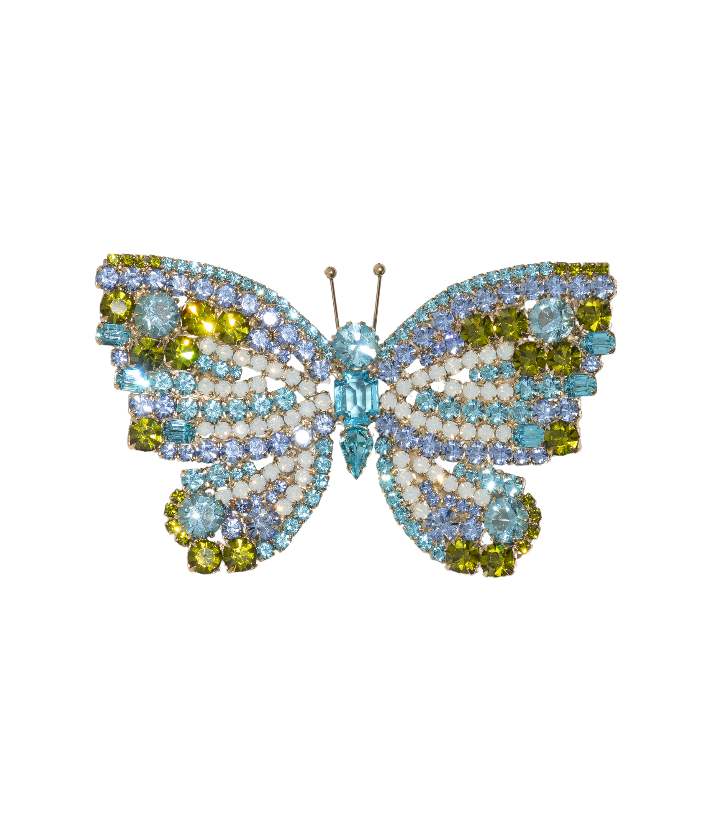 X-Large Butterfly in Aqua / Light Sapphire / Olivine