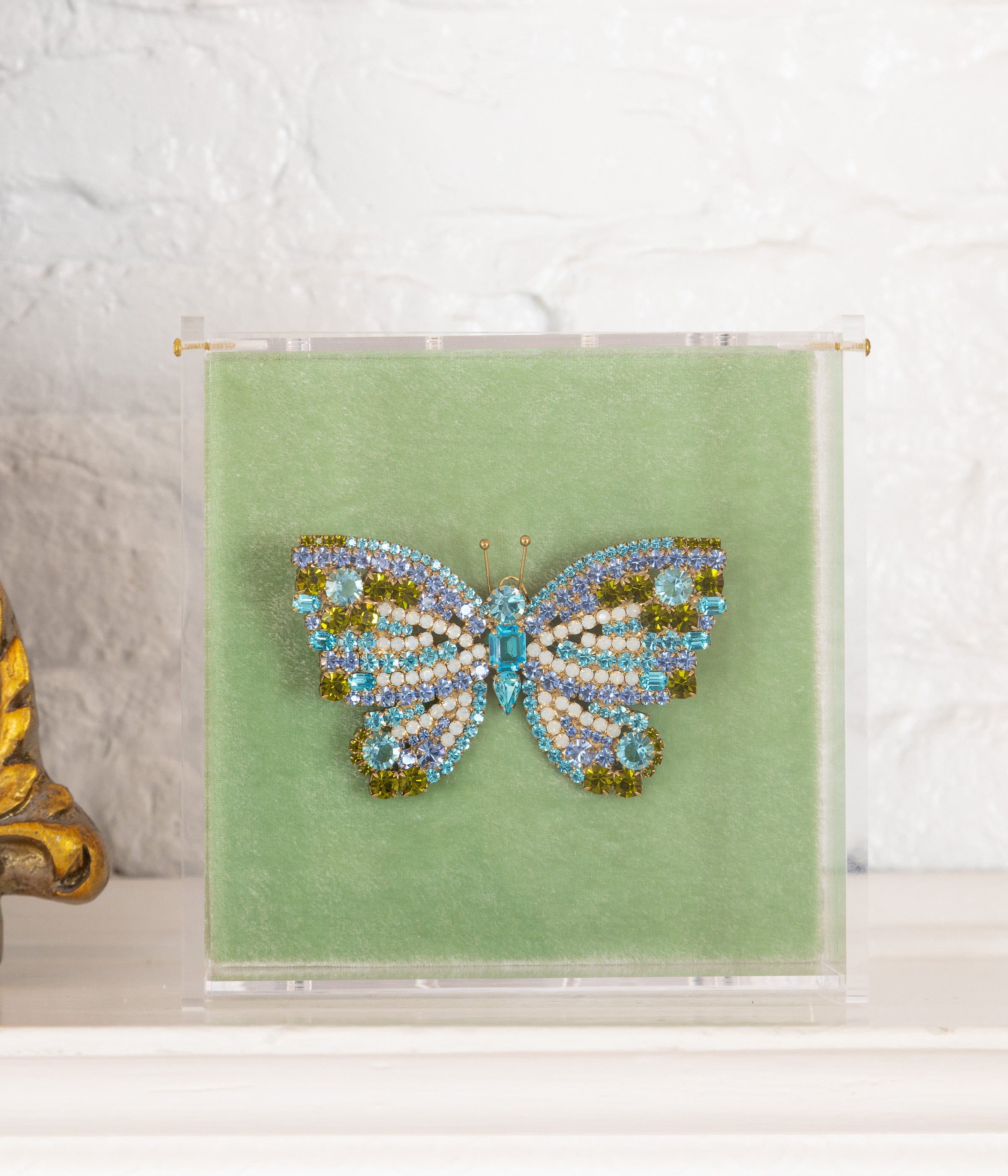 X-Large Butterfly in Aqua / Light Sapphire / Olivine