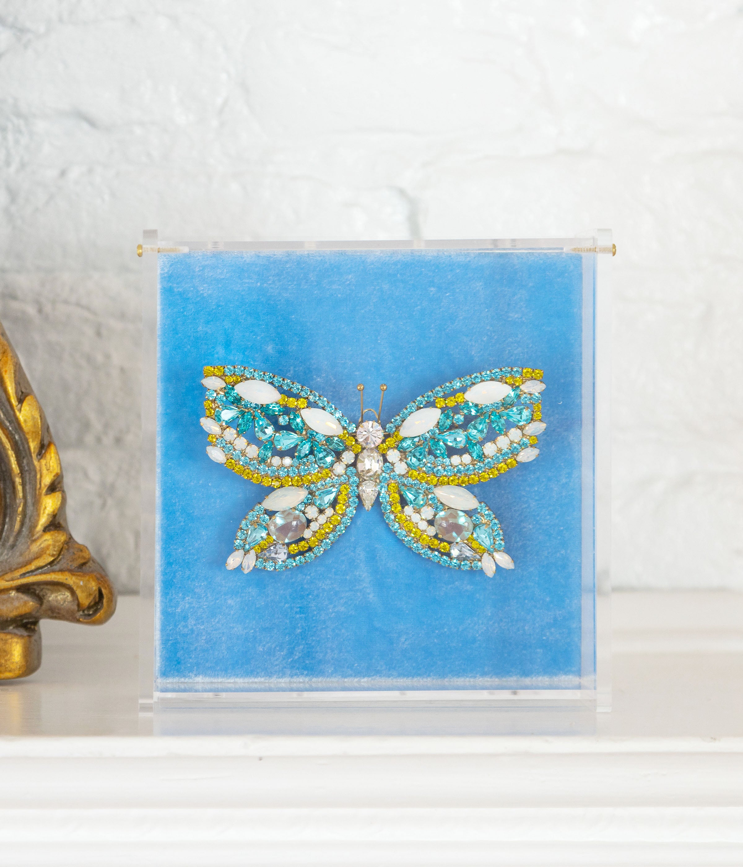 X-Large Butterfly in Aqua / White Opal / Citrine