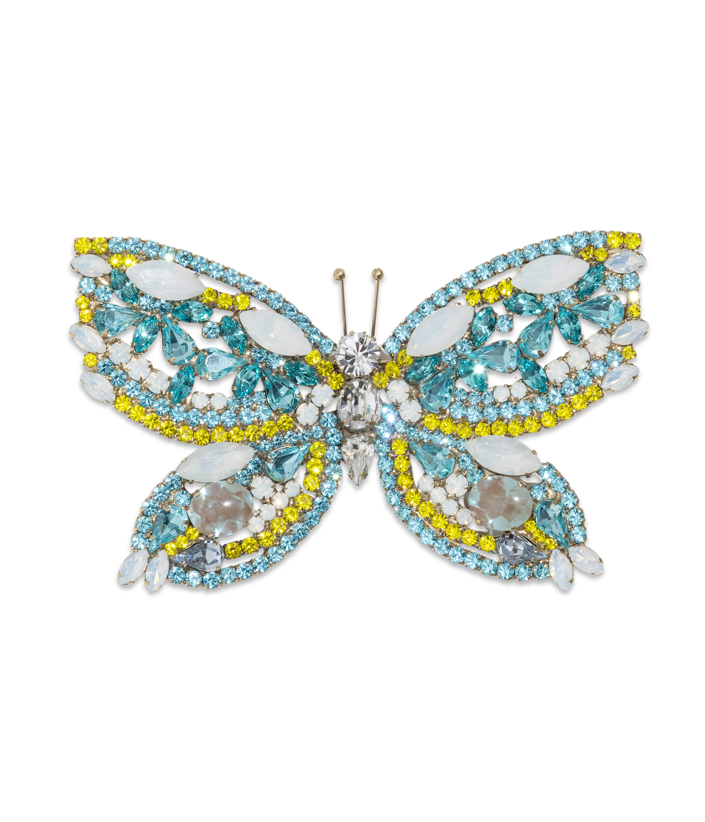 X-Large Butterfly in Aqua / White Opal / Citrine