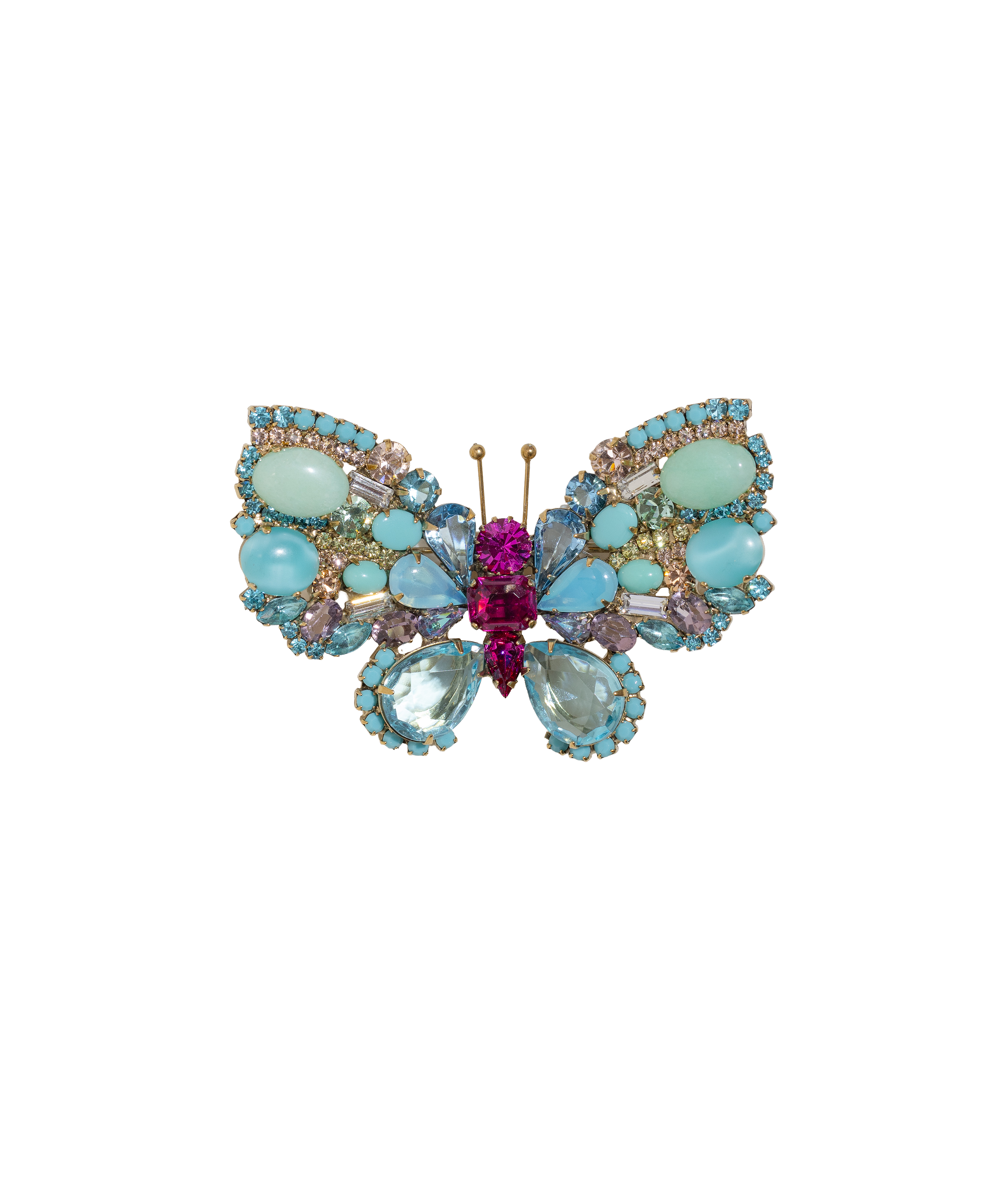Large Butterfly in Fuchsia / Amazonite / Light Peach - Loren Hope
