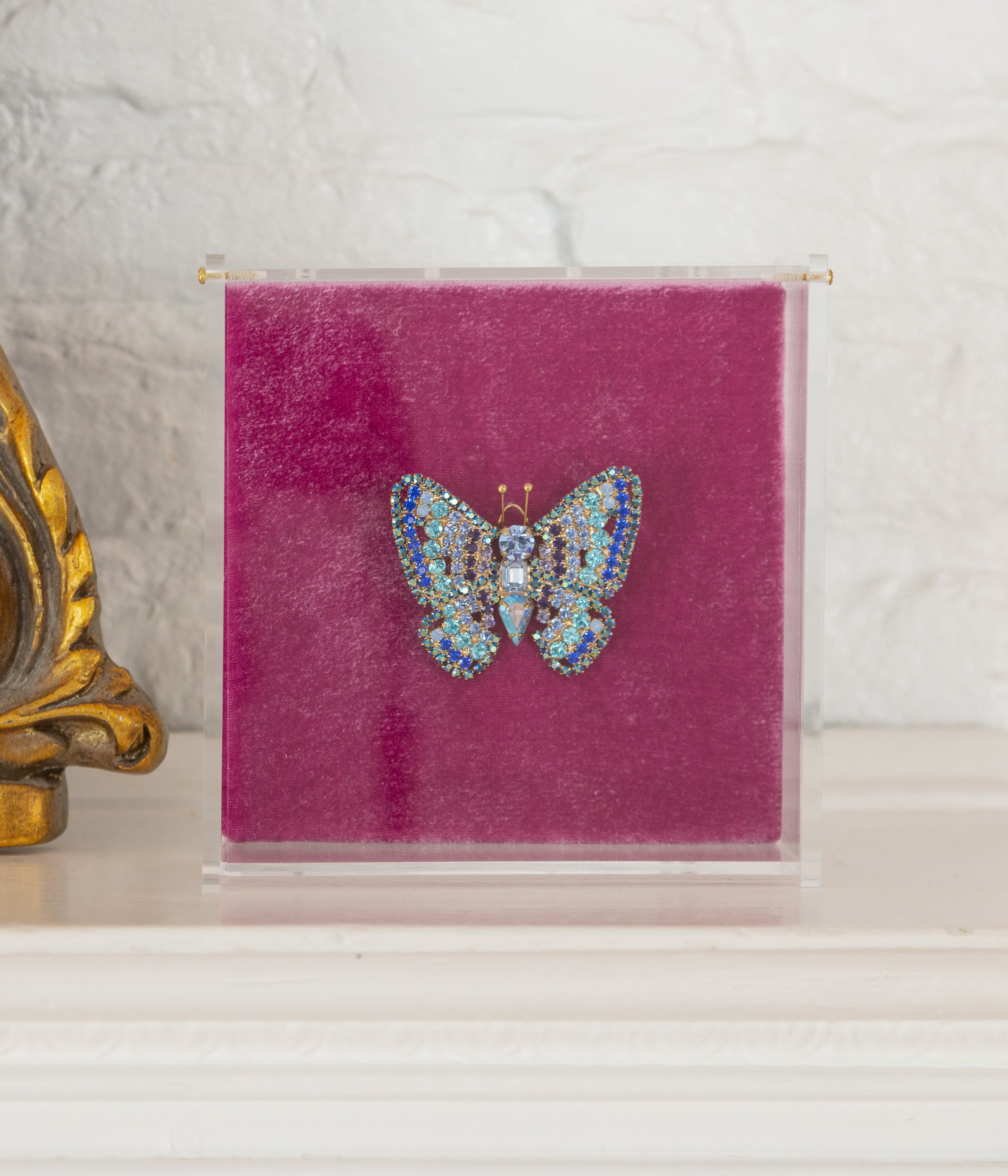 Small Butterfly in Light Sapphire / Cobalt / Aqua