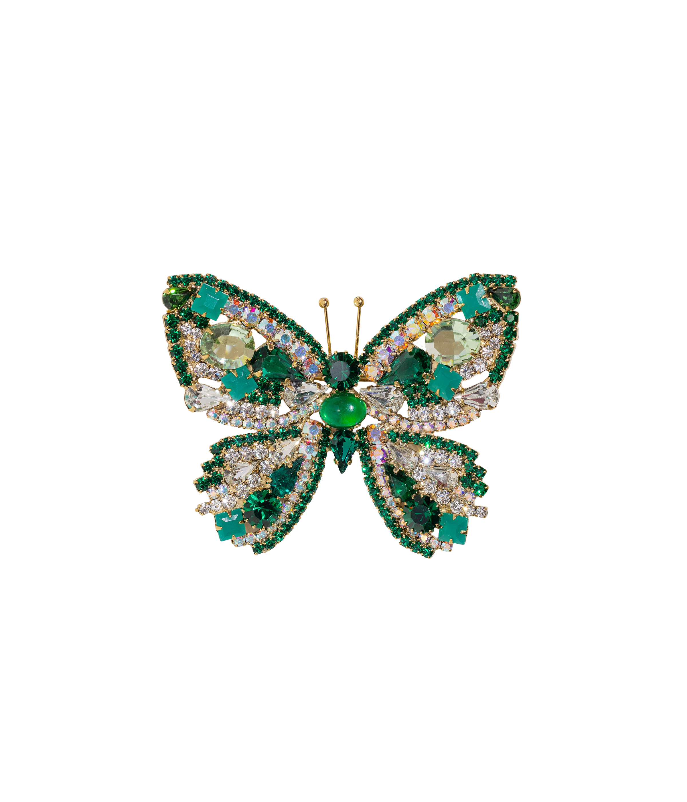 Large Butterfly in Emerald / Crystal AB / Crystal - Loren Hope