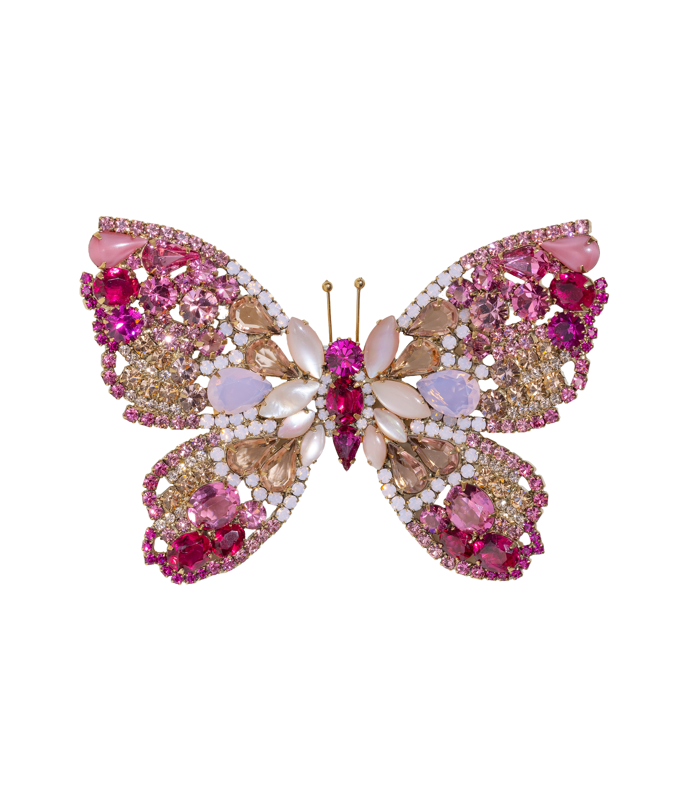 X-Large Butterfly in Pink Mussel Shell / Rose / Fuchsia - Loren Hope