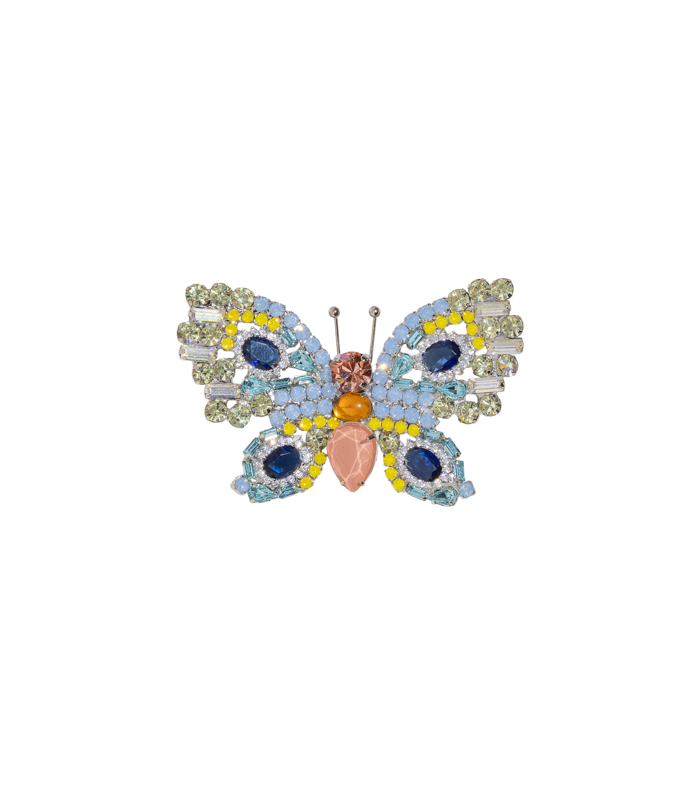 Small Butterfly in Light Sapphire Opal / Jonquil / Apricot - Loren Hope