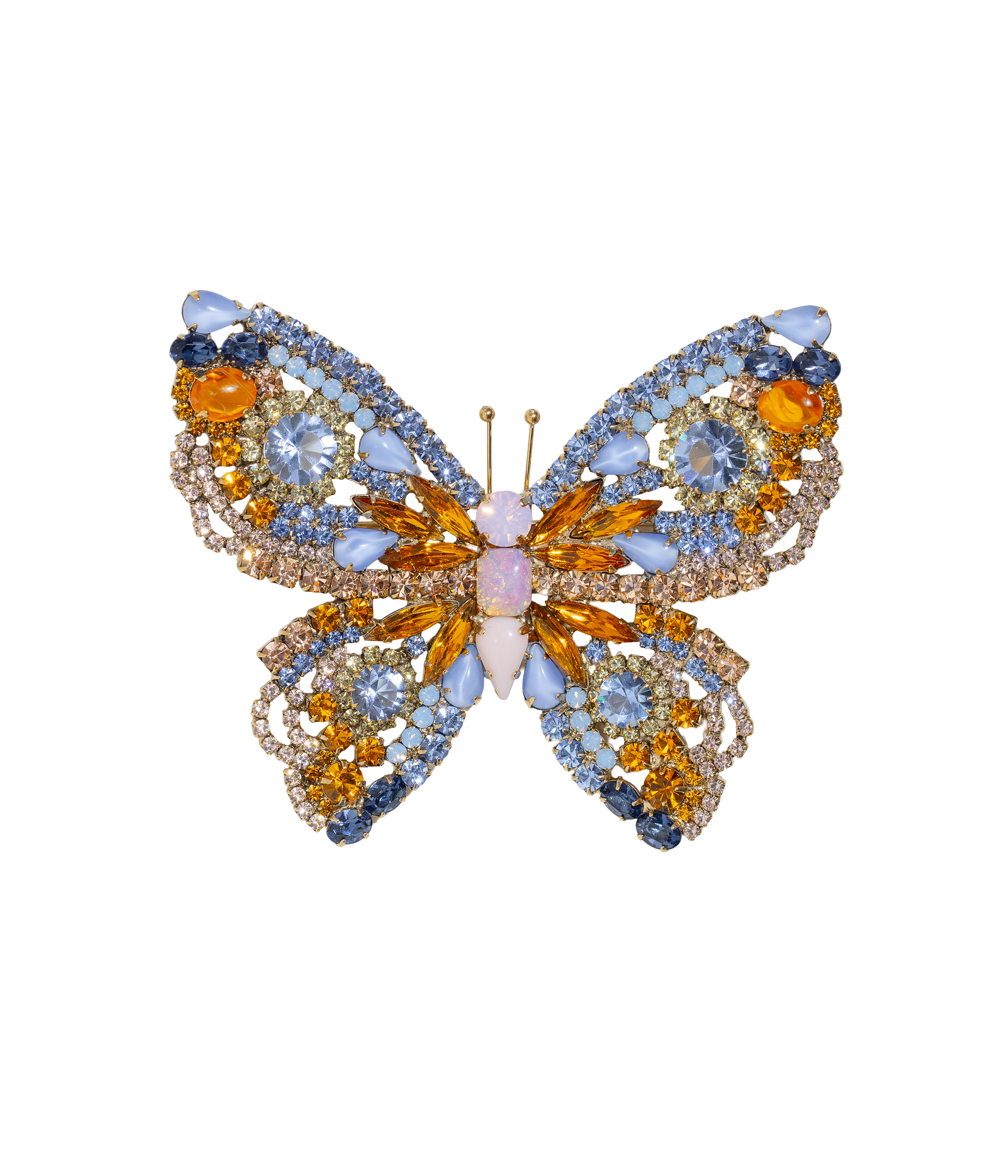 X-Large Butterfly in Topaz / Light Sapphire / Jonquil - Loren Hope