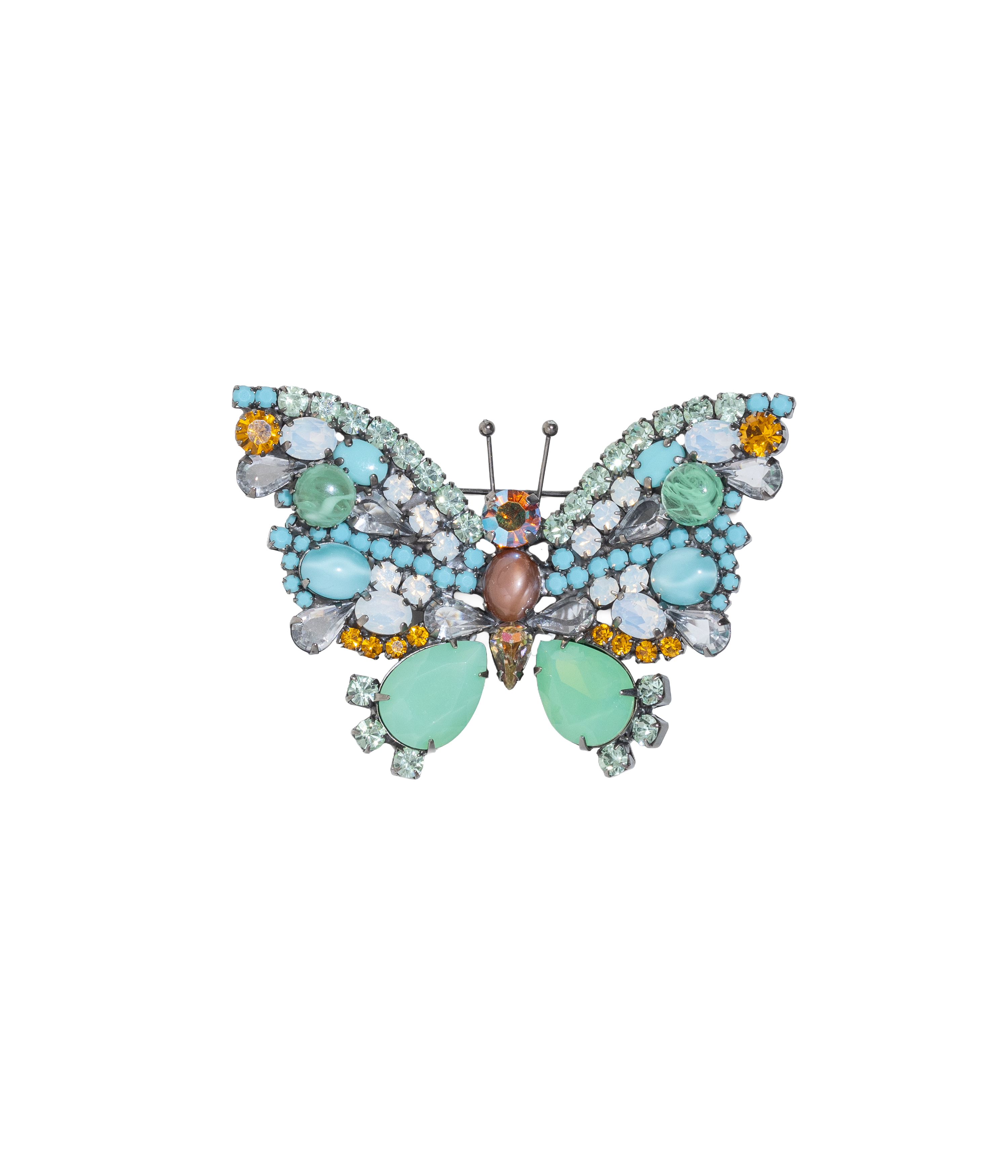 Large Butterfly in Pacific Opal / Turquoise / White Opal