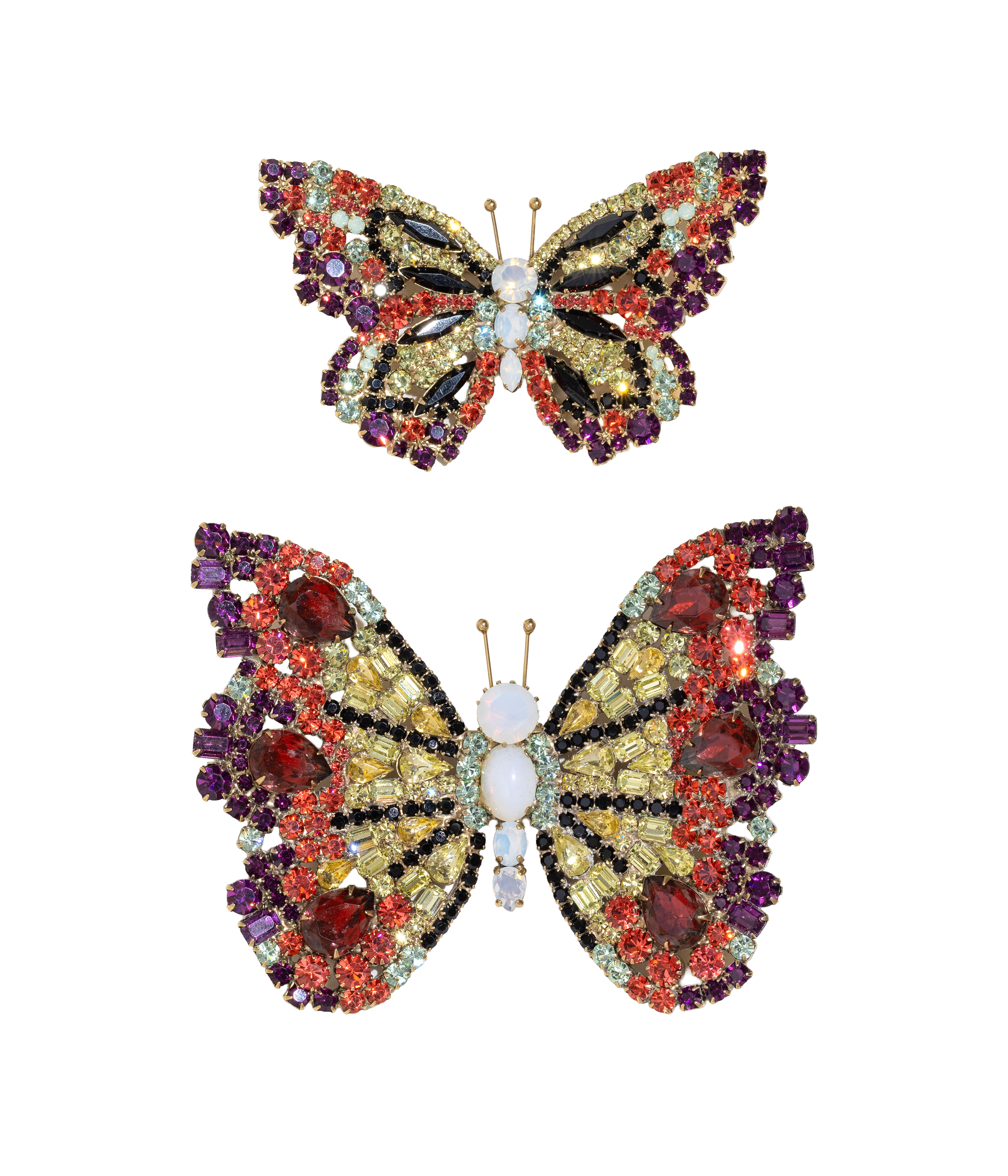 Butterfly Duo in Jonquil / Jet / White Opal