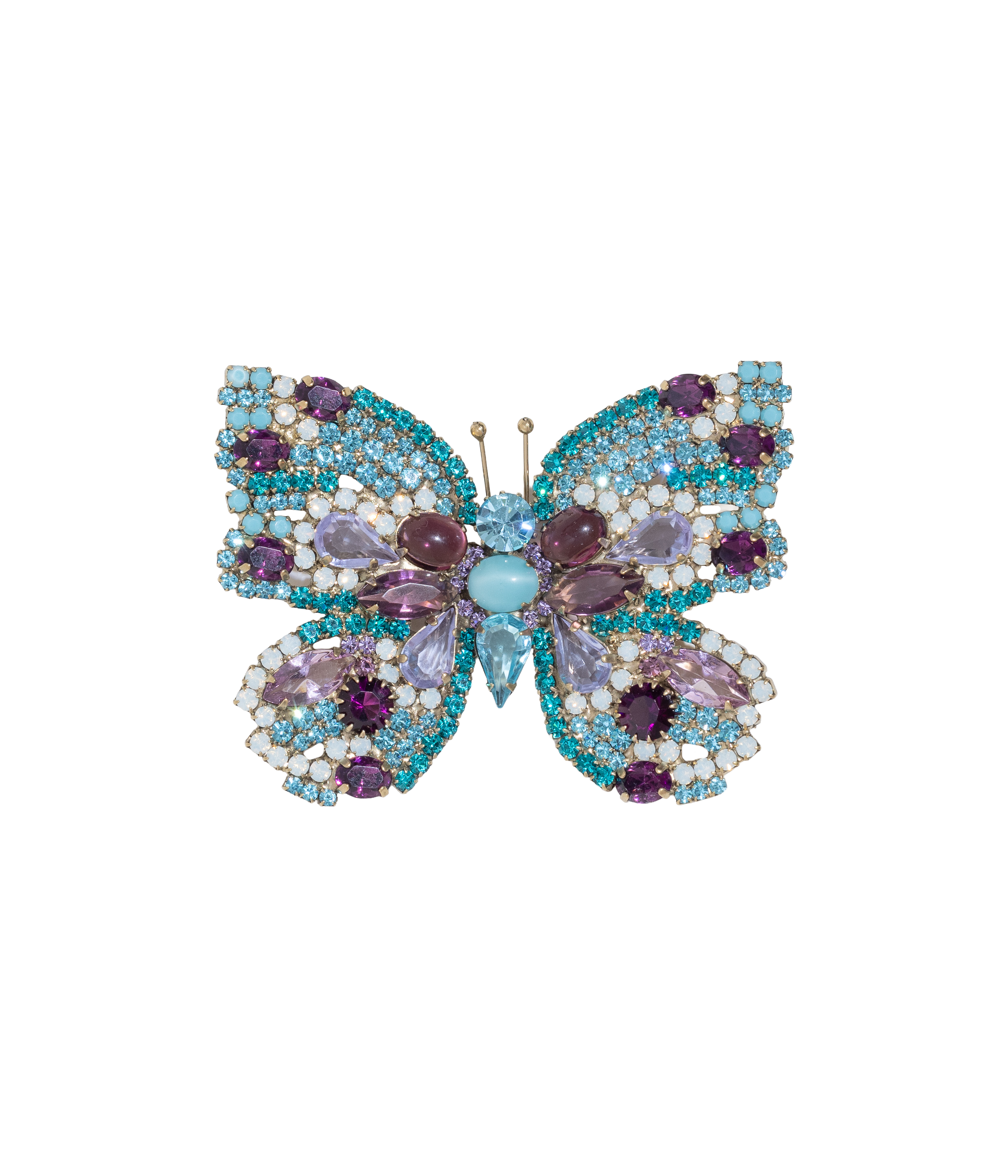 Large Butterfly in Zircon / Violet / Aqua