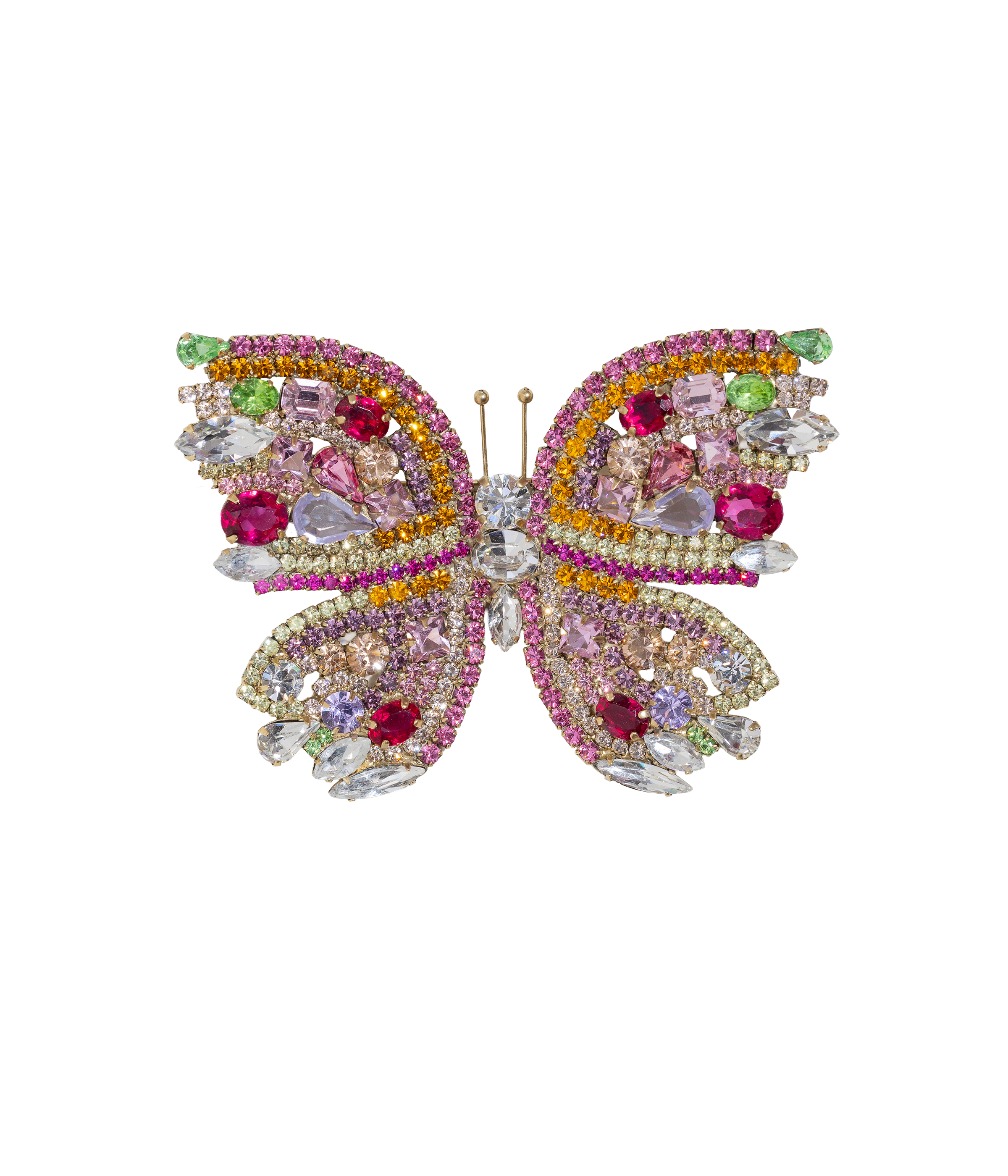 X-Large Butterfly in Rose / Crystal / Rubinite - Loren Hope