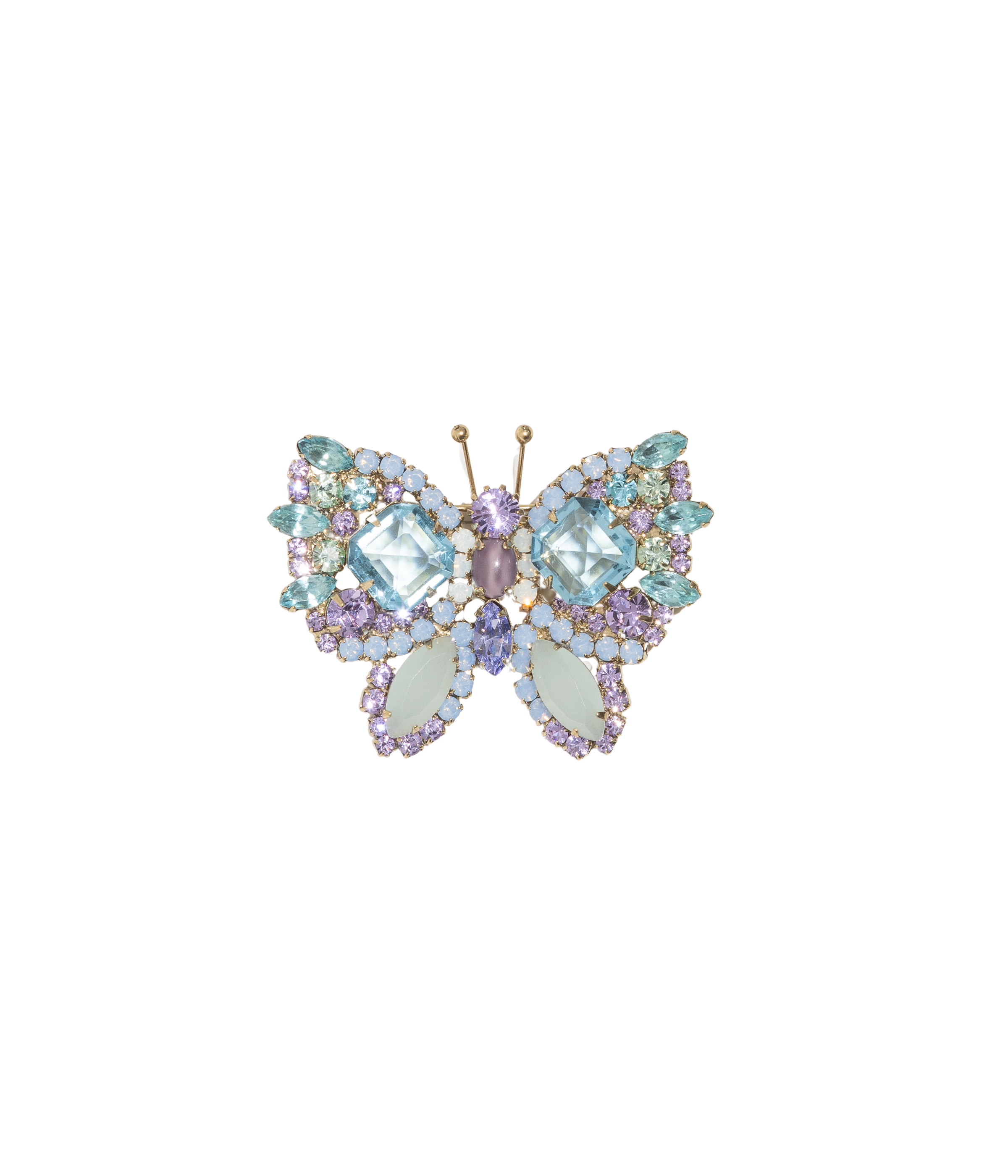 Small Butterfly in Aqua / Vitrail Light / Violet
