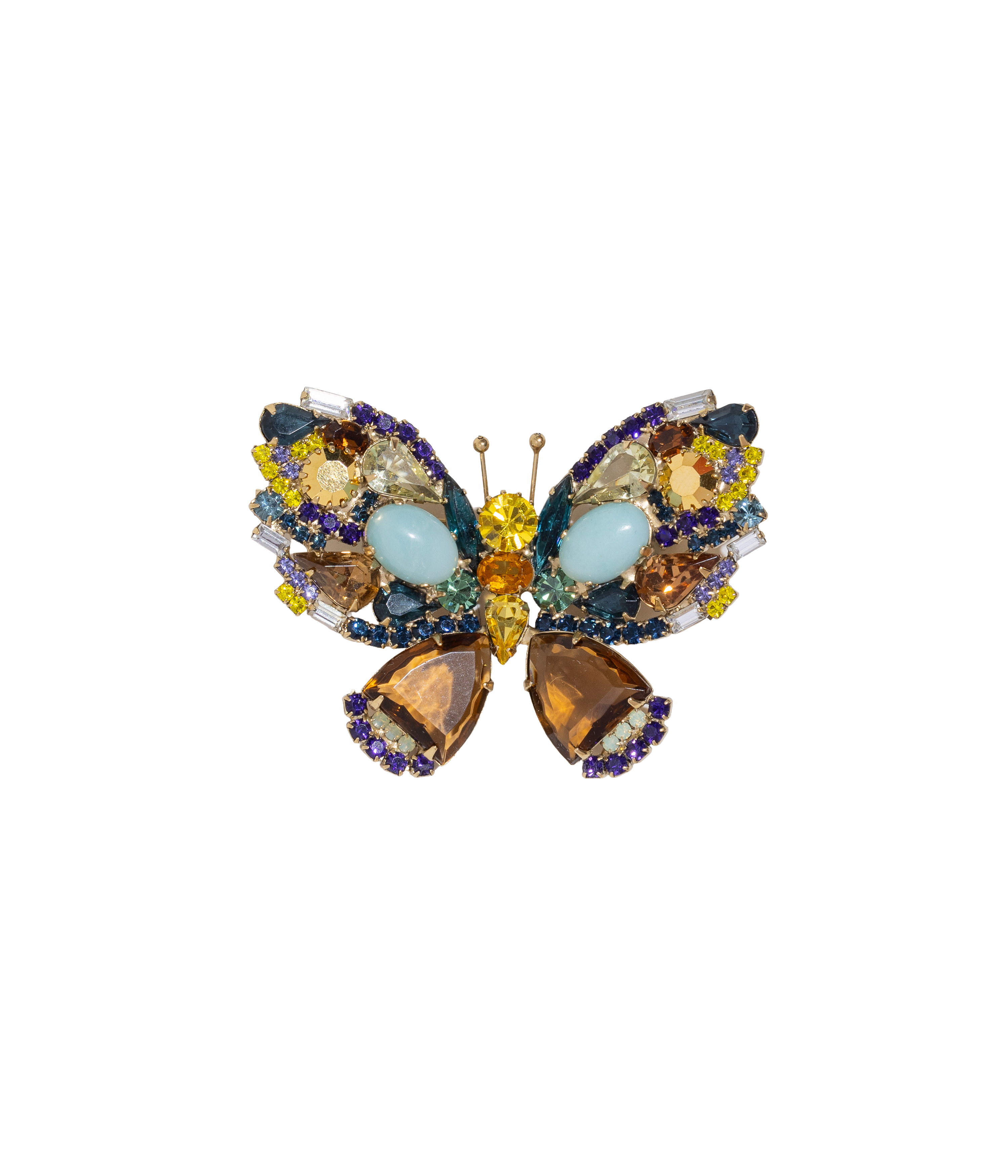 Large Butterfly in Amazonite / Smoked Topaz / Aurum
