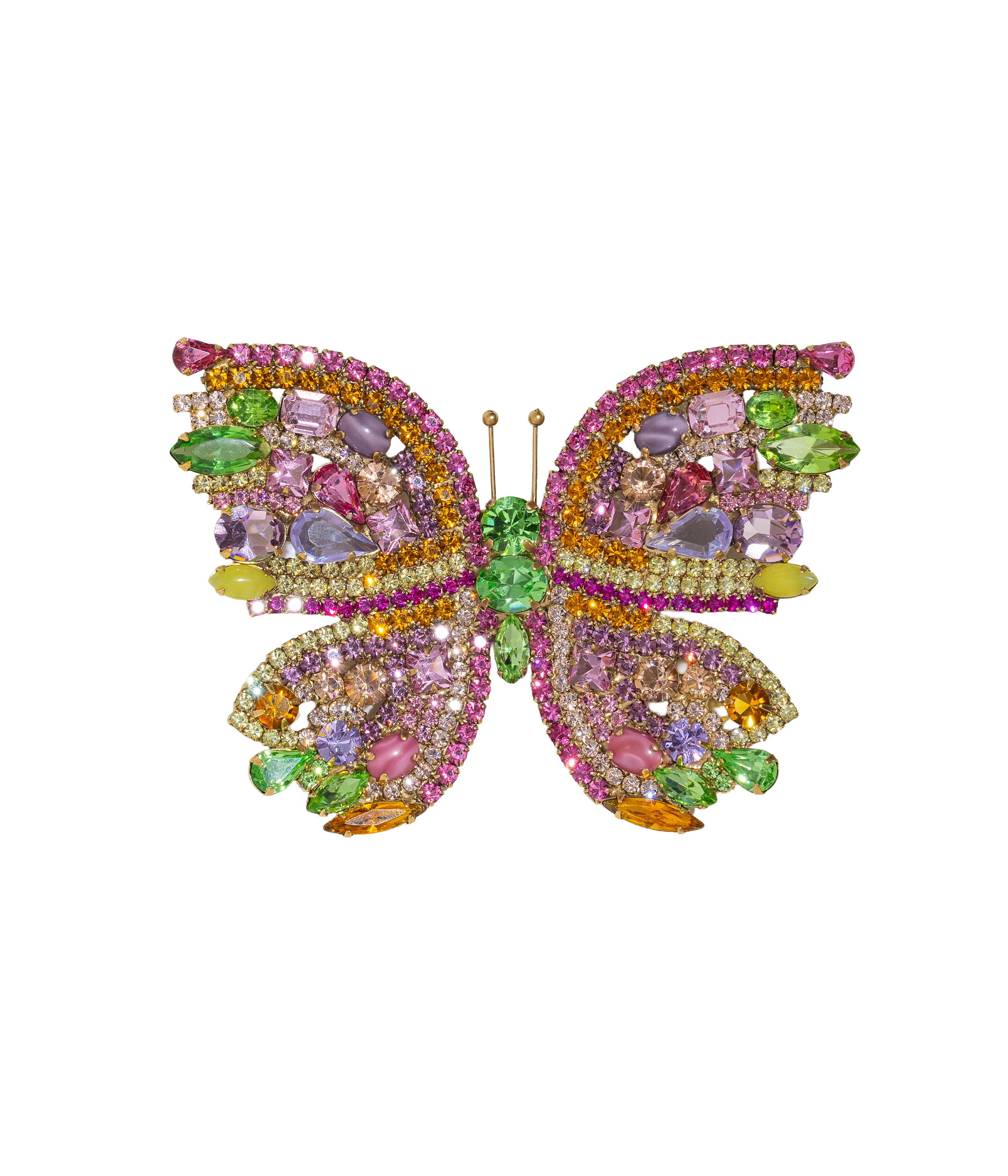 X-Large Butterfly in Olive Jade / Peridot / Rose