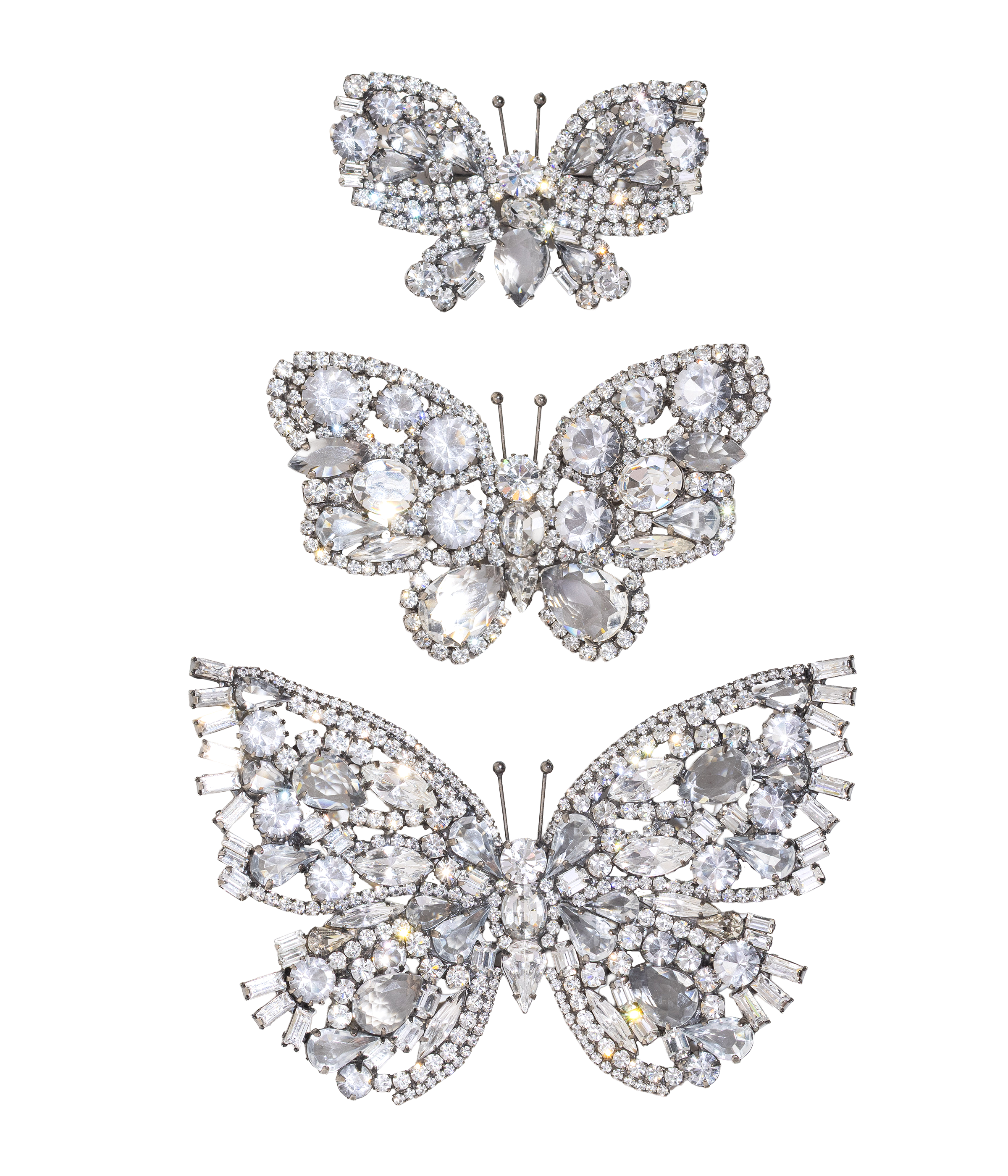 Butterfly Trio in Crystal