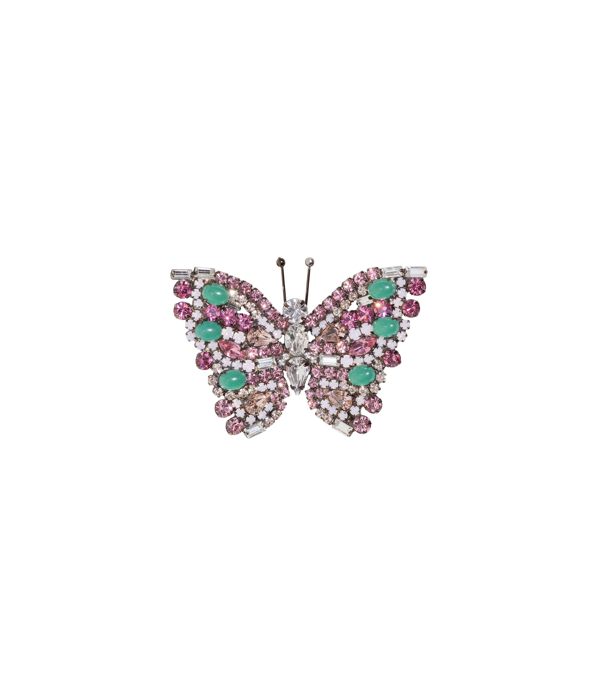 Small Butterfly in Chrysoprase / Rose / Crystal - Loren Hope