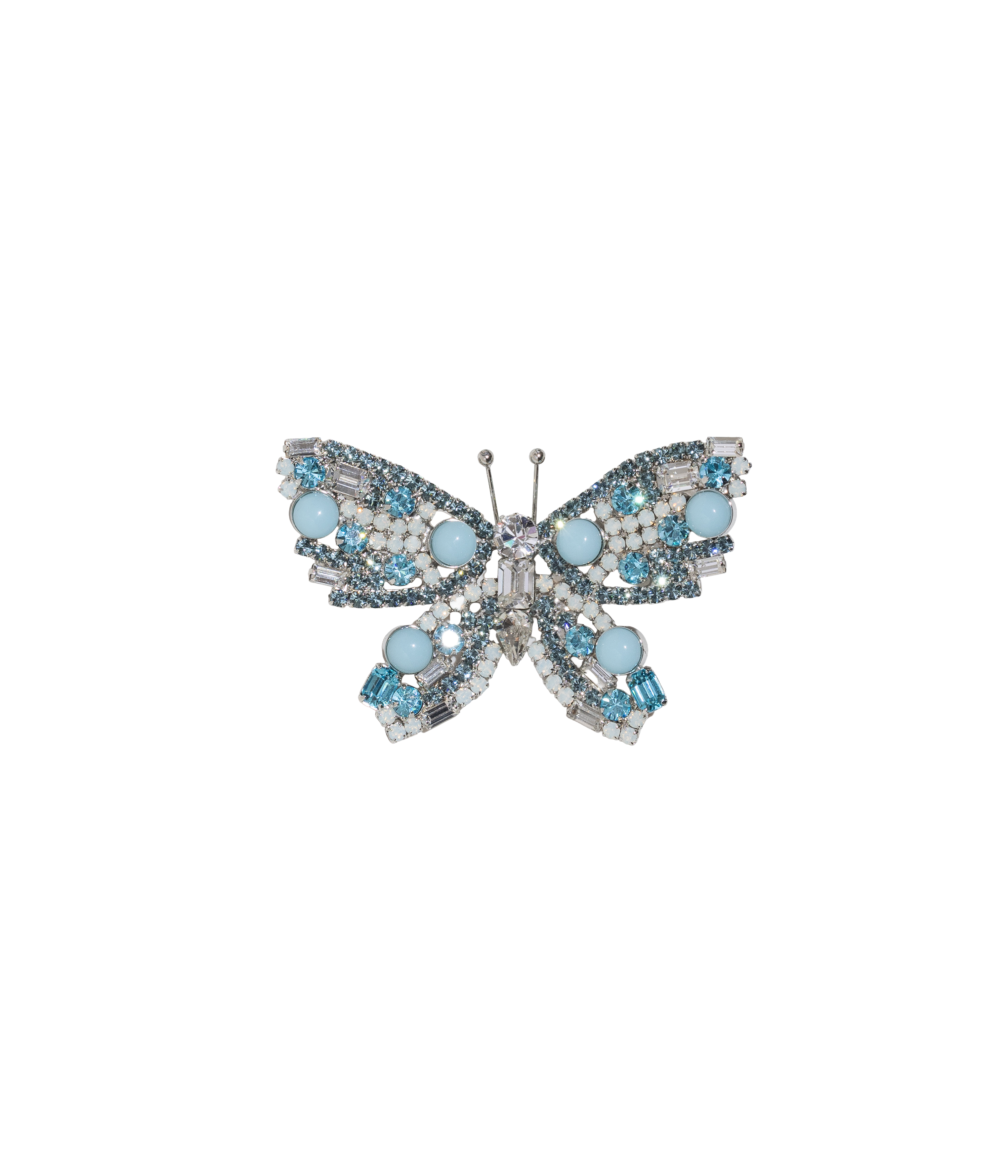 Small Butterfly in Smoked Sapphire / Aqua / White Opal