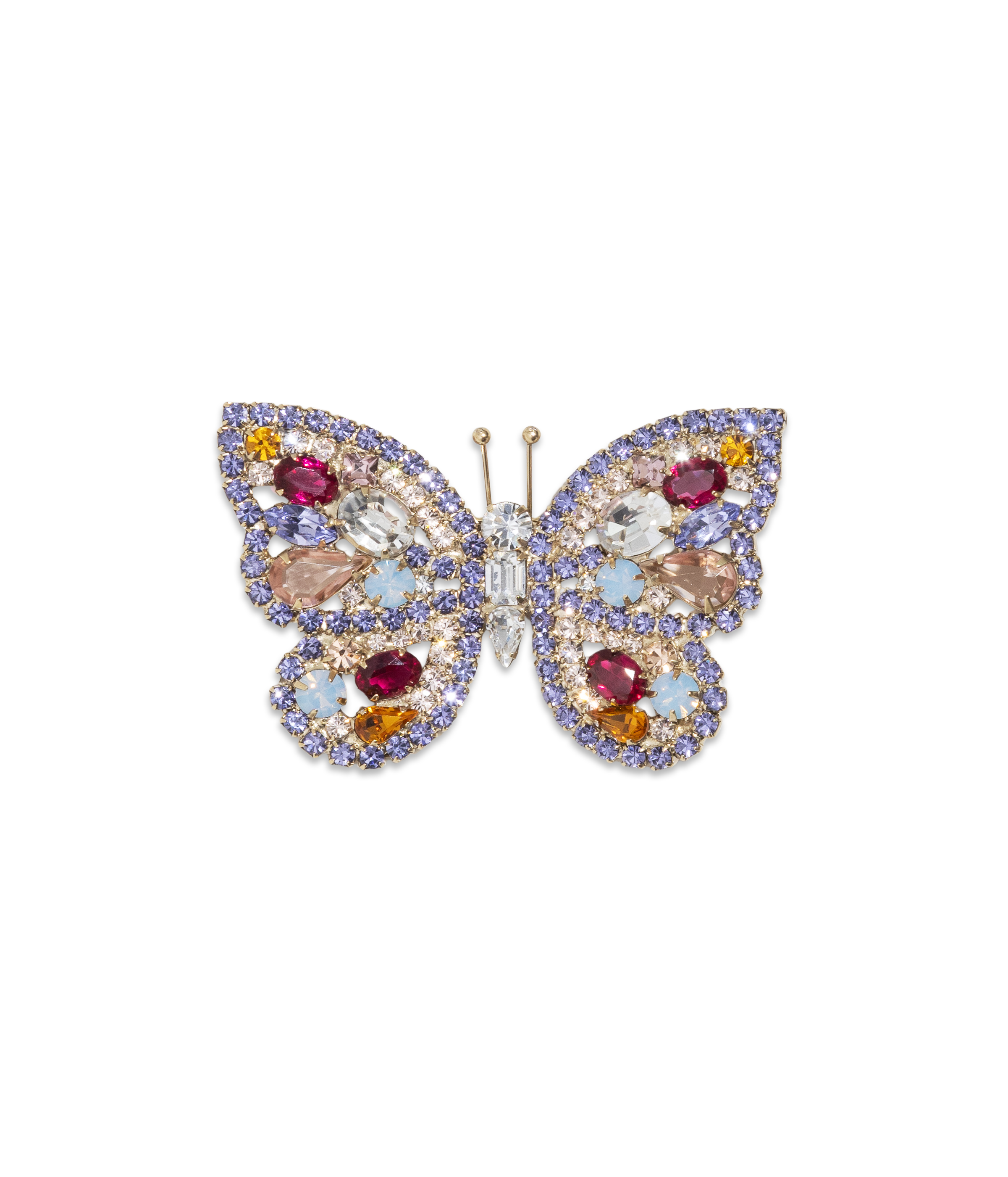 Medium Butterfly in Light Sapphire Opal / Light Tanzanite / Light Peach