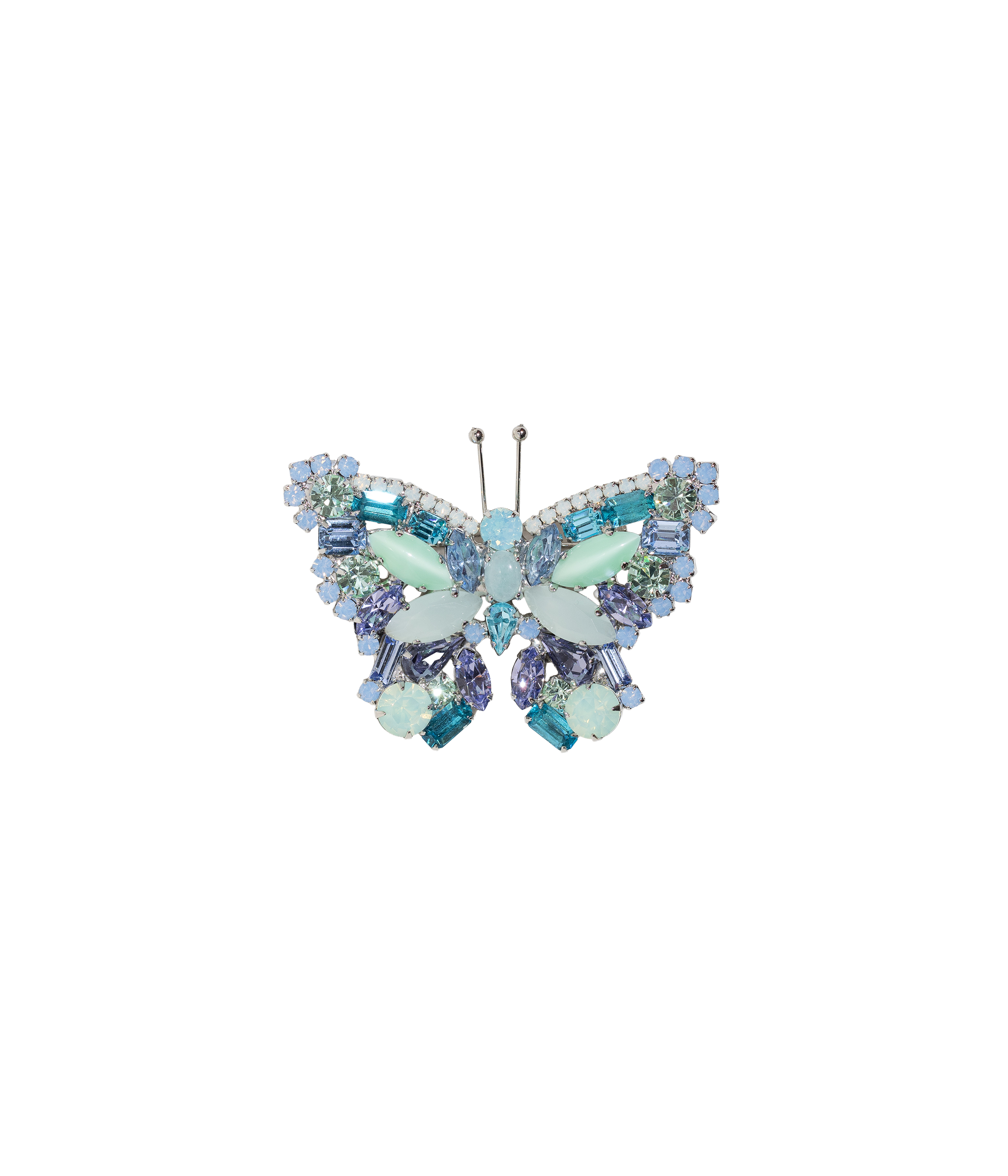 Small Butterfly in Blue Opal / Light Sapphire / Chrysolite Opal - Loren Hope