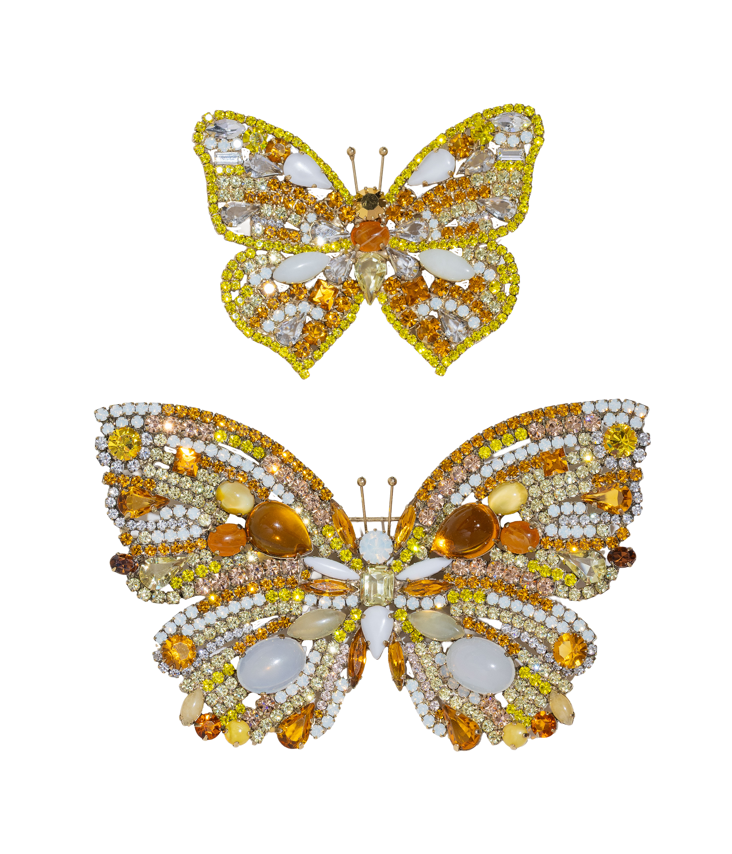 Butterfly Duo in Pineapple Jasper / Aventurine / Citrine
