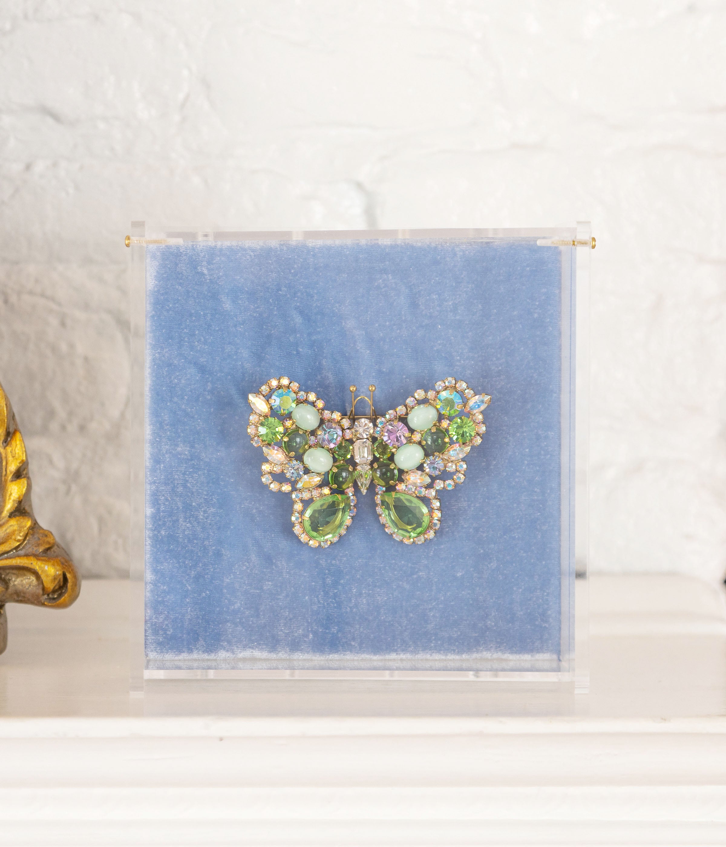 Medium Butterfly in Iridescent / Peridot / Mint