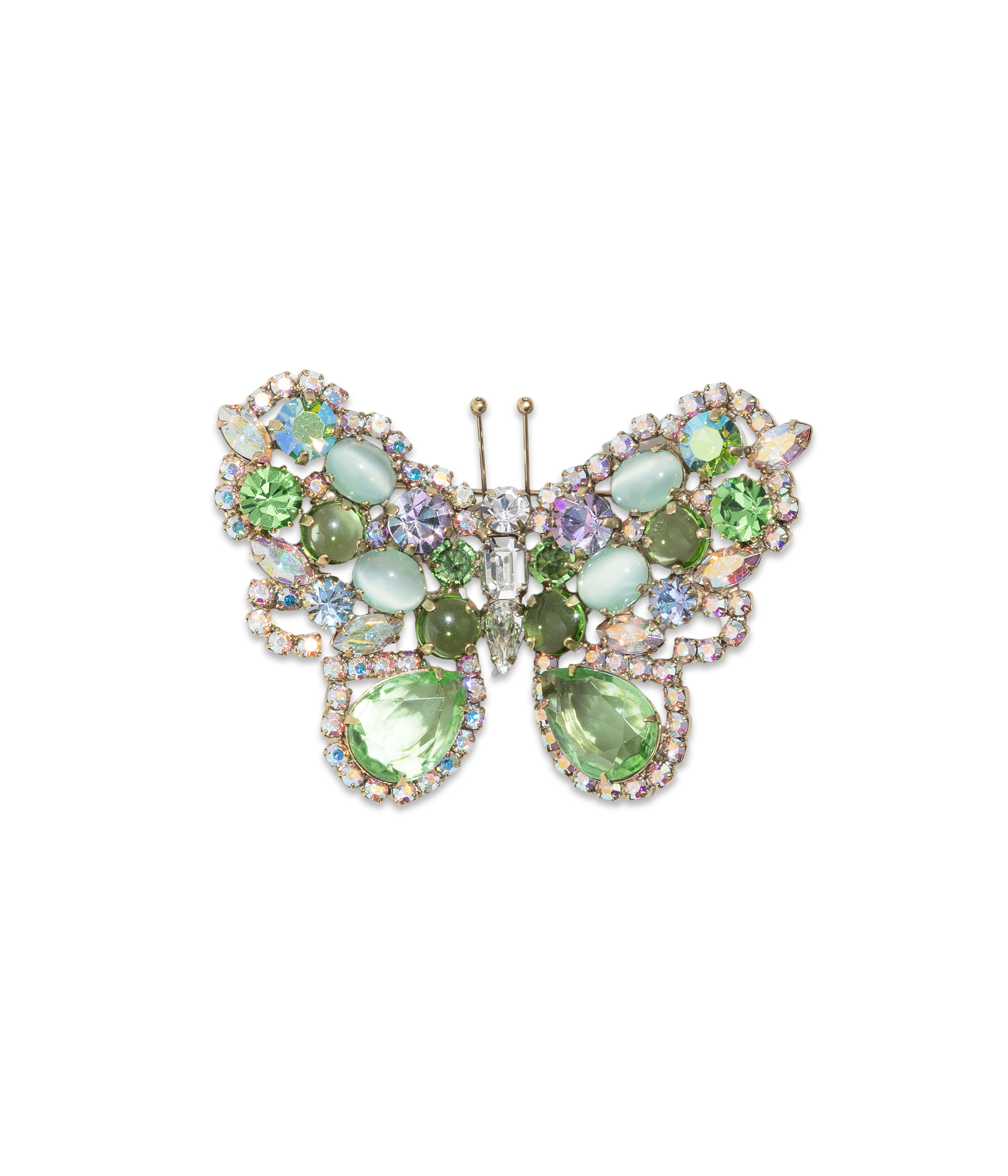Medium Butterfly in Iridescent / Peridot / Mint