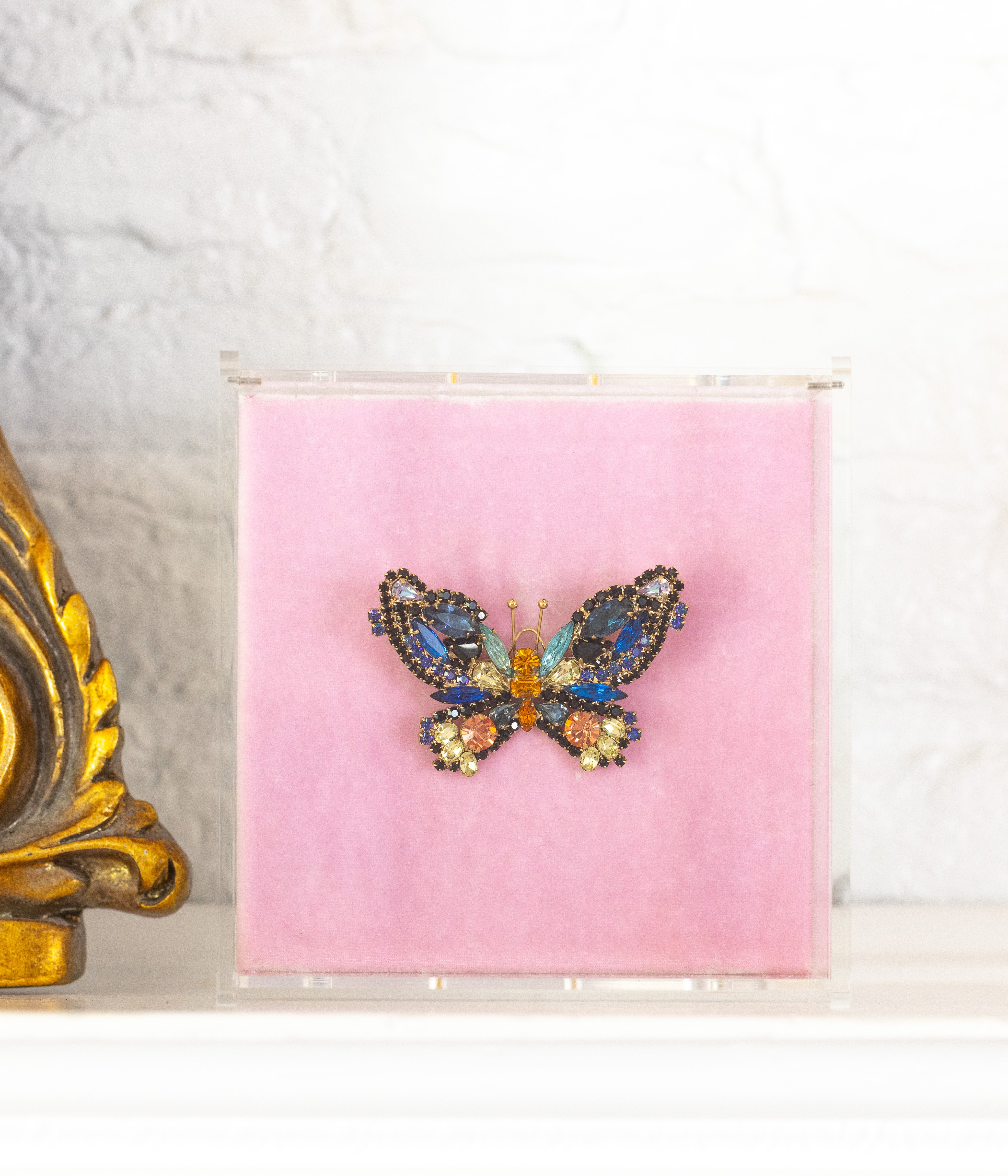 Small Butterfly in Sapphire / Jet / Apricot - Loren Hope