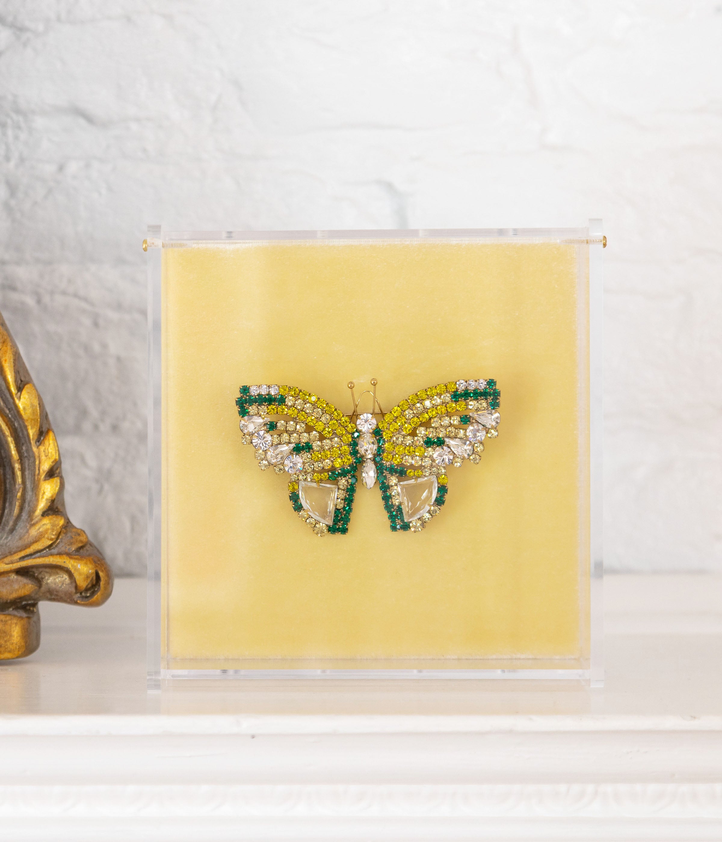 Medium Butterfly in Emerald / Gold Quartz / Citrine