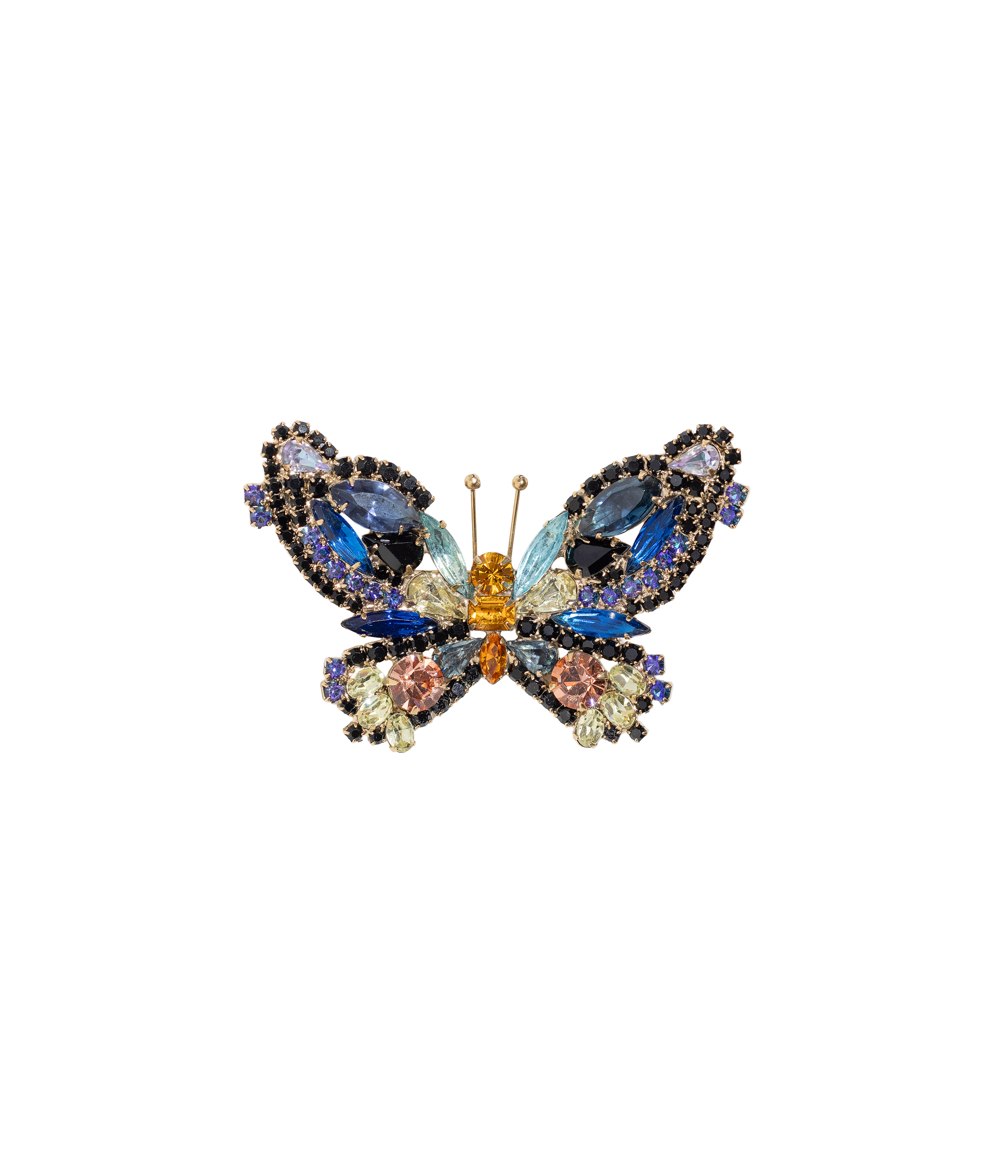 Small Butterfly in Sapphire / Jet / Apricot - Loren Hope