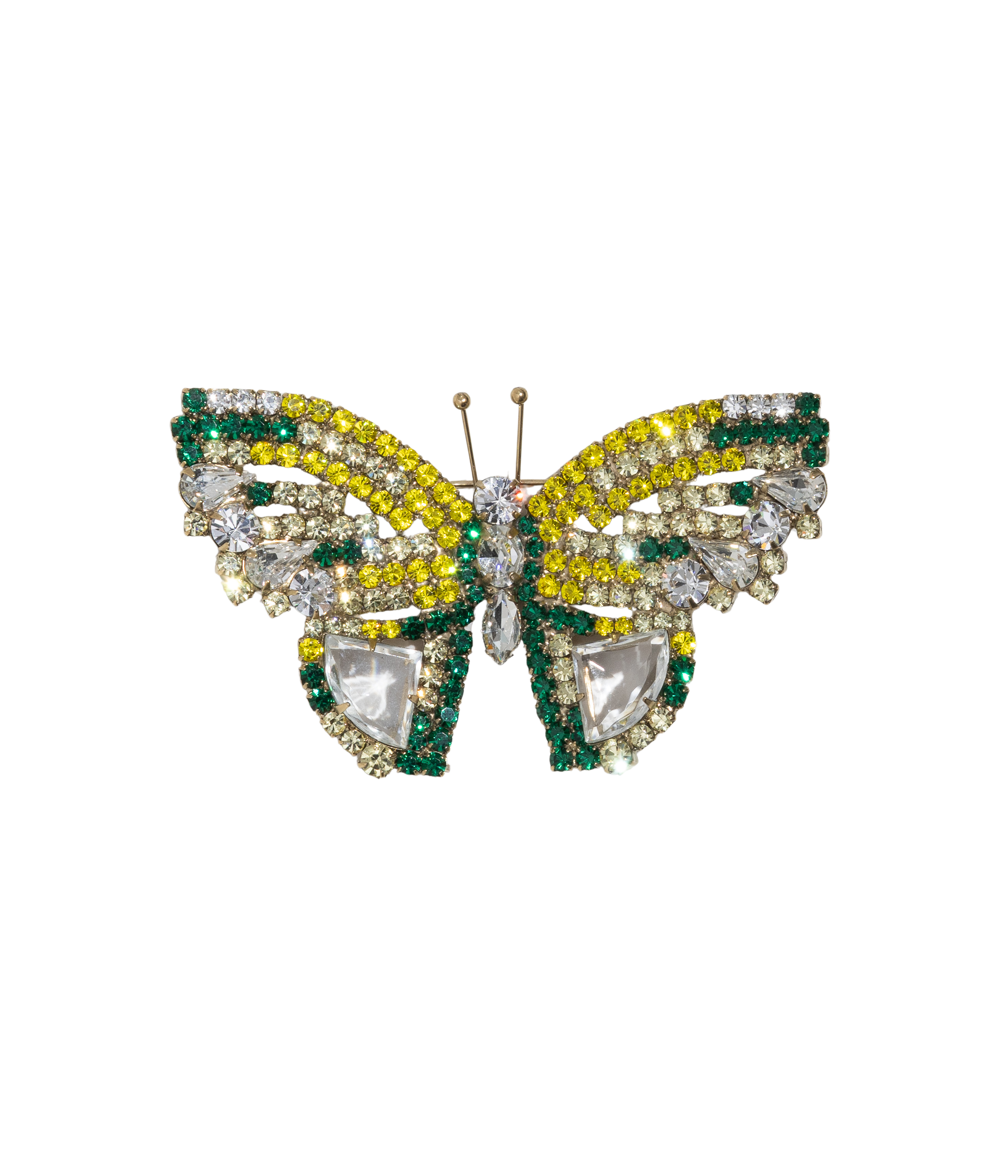 Medium Butterfly in Emerald / Gold Quartz / Citrine