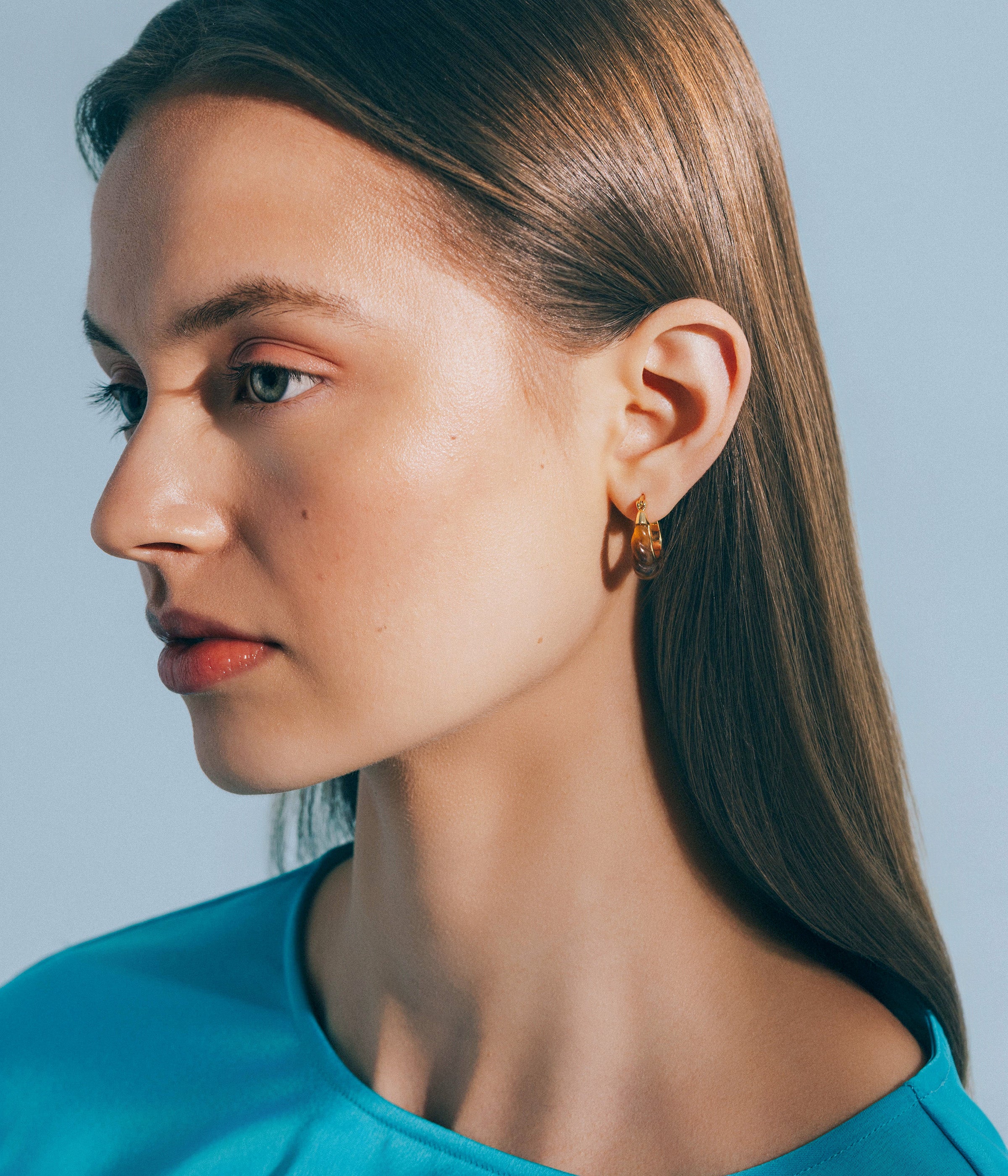 Alani Hoop Earrings in Tortoise - Loren Hope