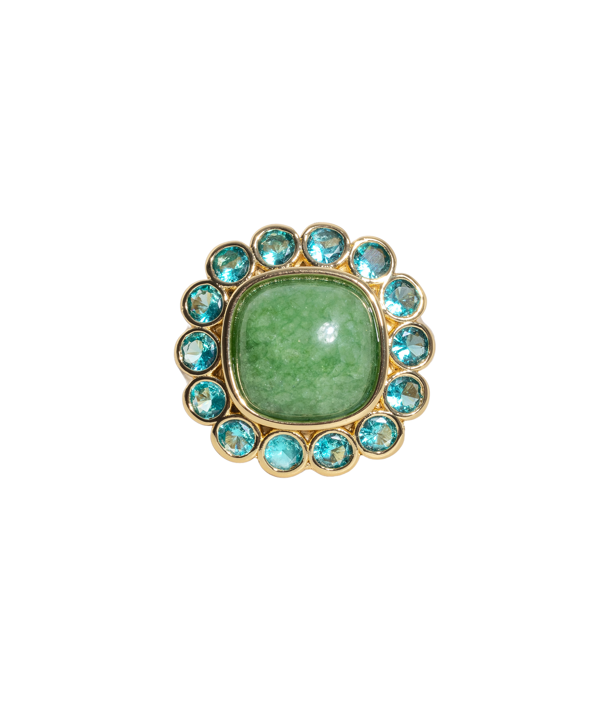 Ambrose Cocktail Ring in Green