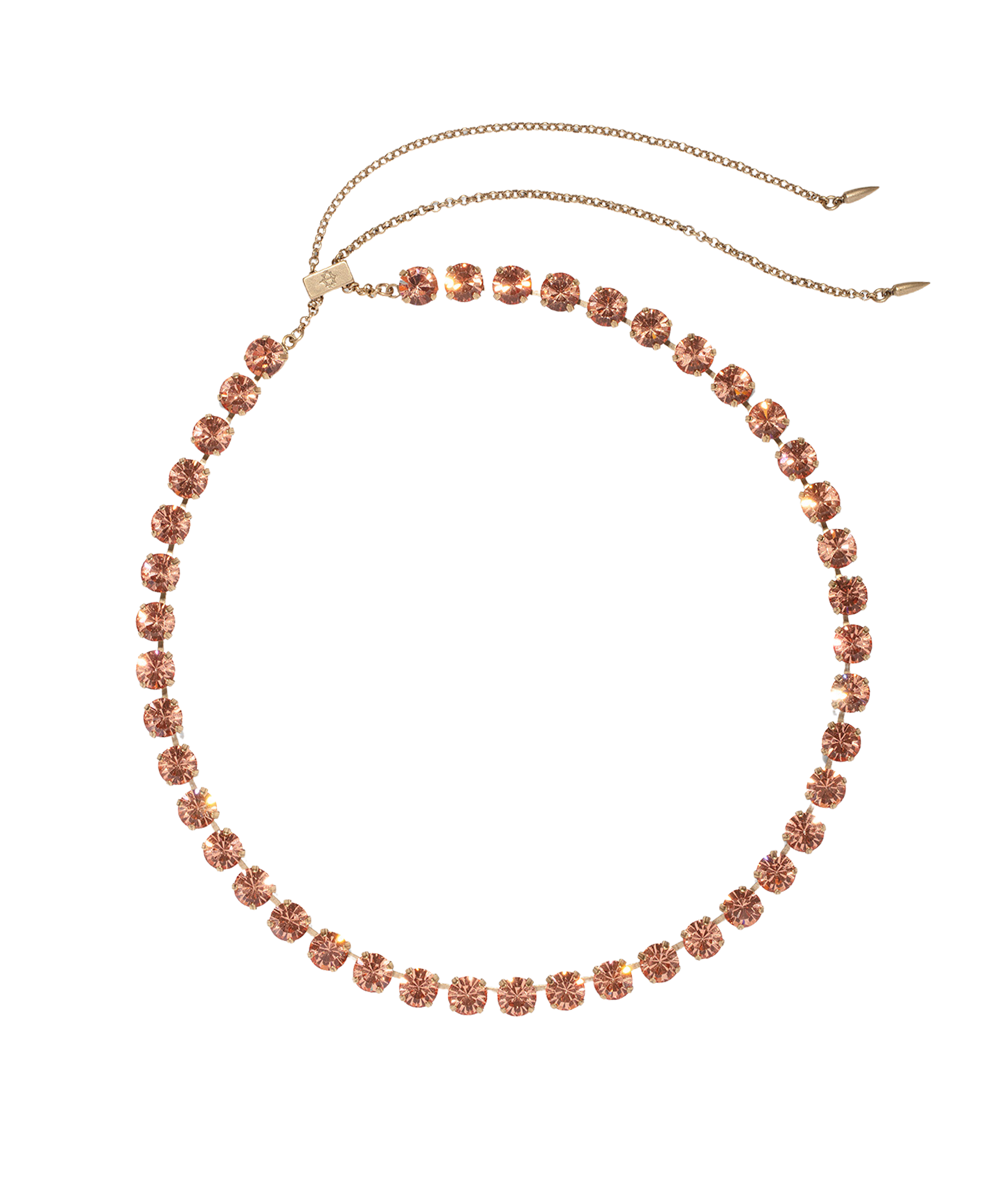 Arista Slider Necklace in Apricot