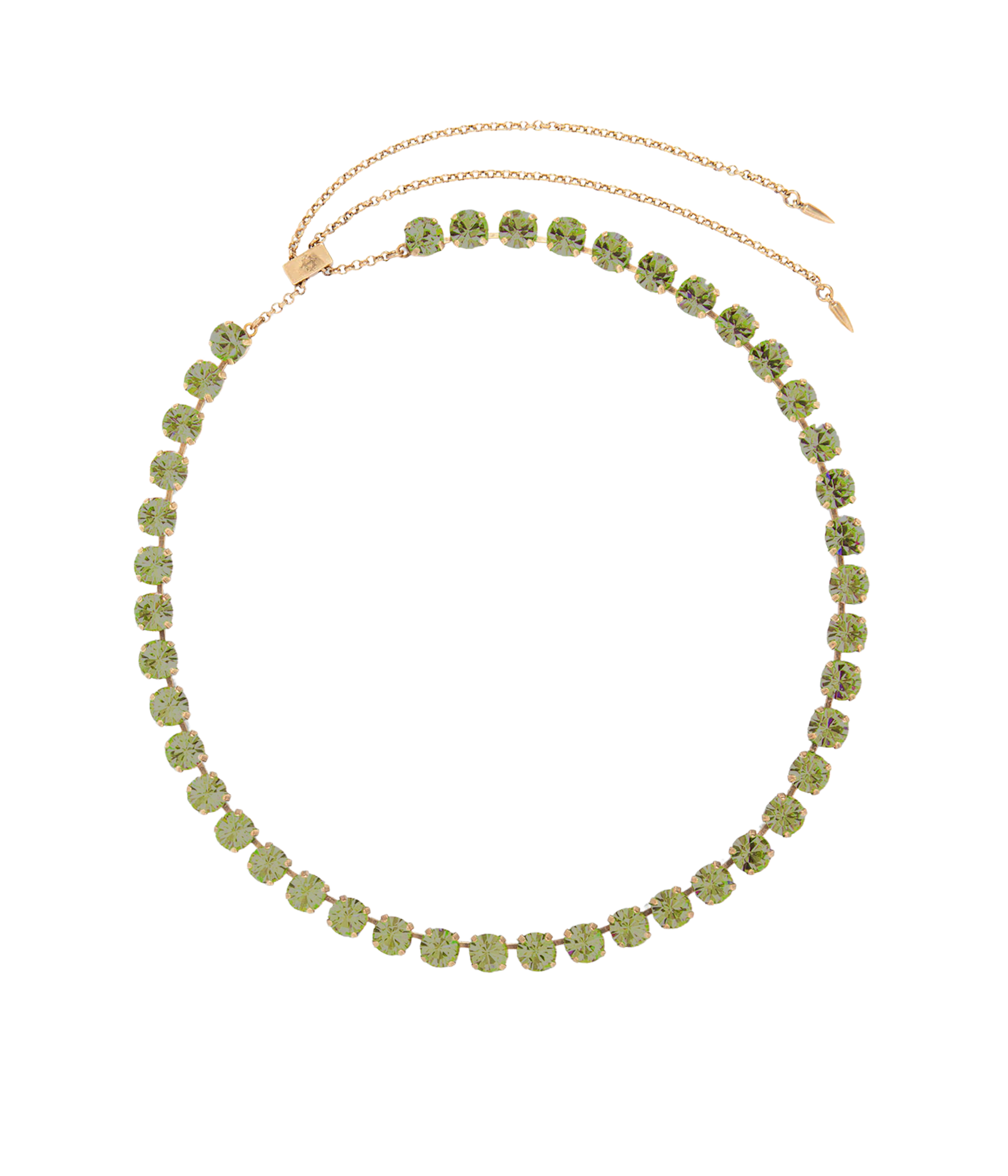 Arista Slider Necklace in Olivine