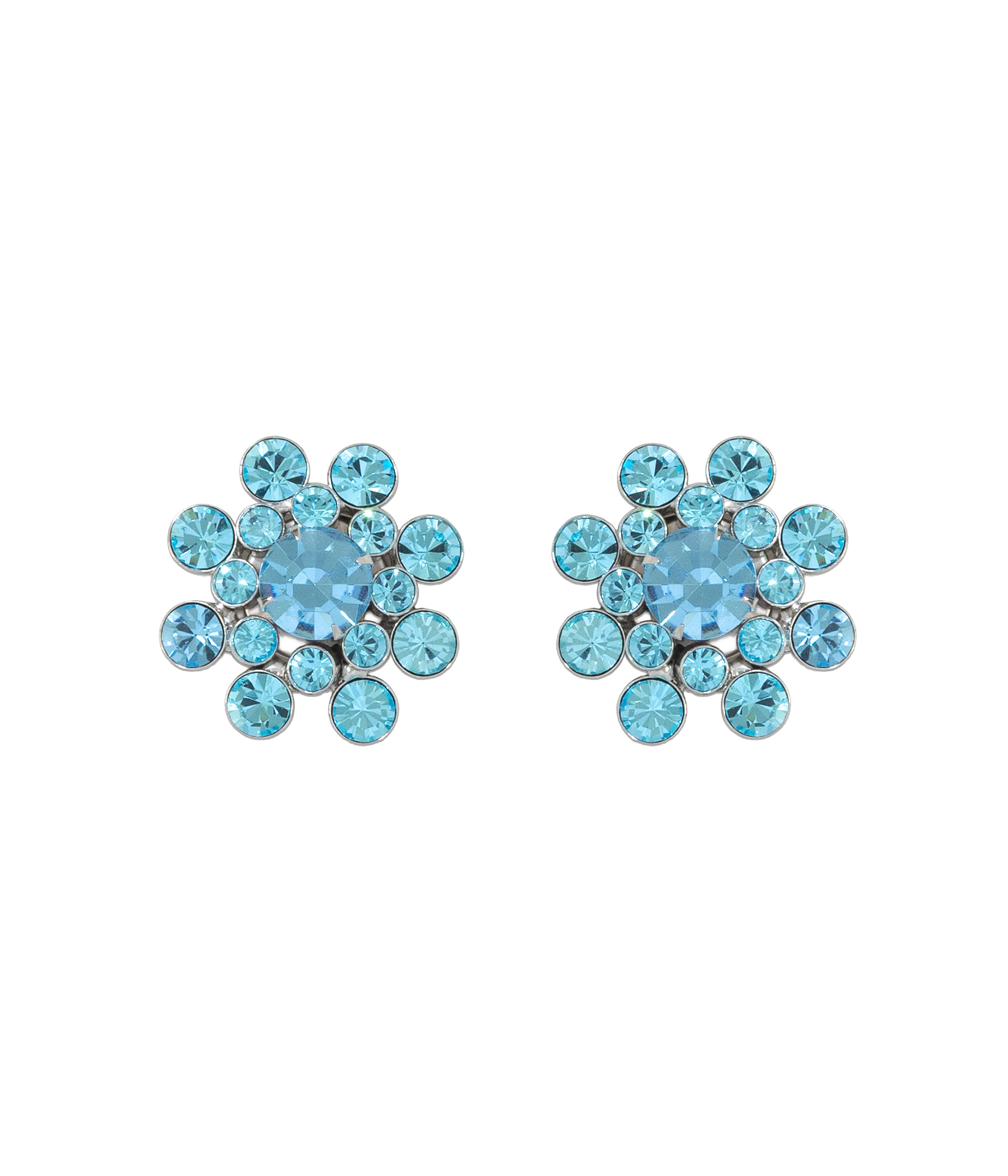Snowflake Button Covers in Blue