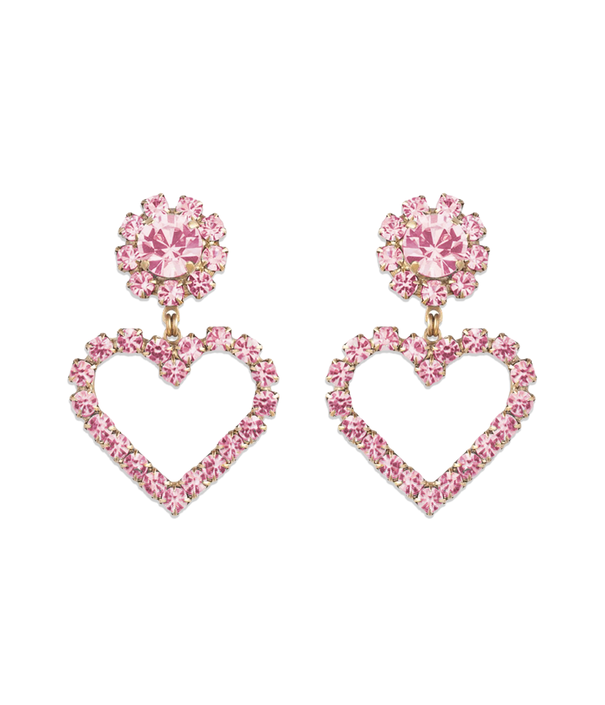 Cupid Heart Earrings in Blush
