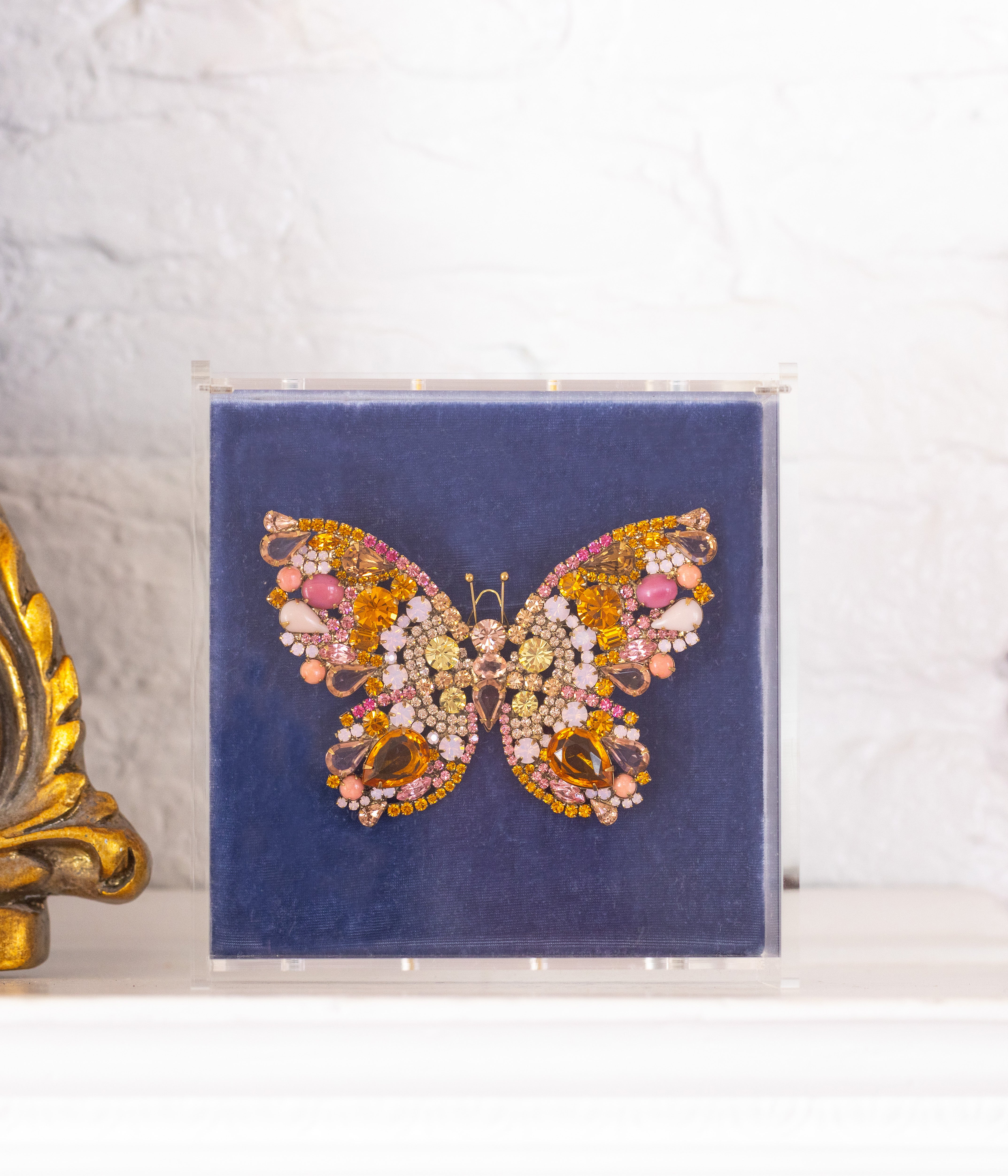 X-Large Butterfly in Topaz / Light Rose / Rose Opal - Loren Hope