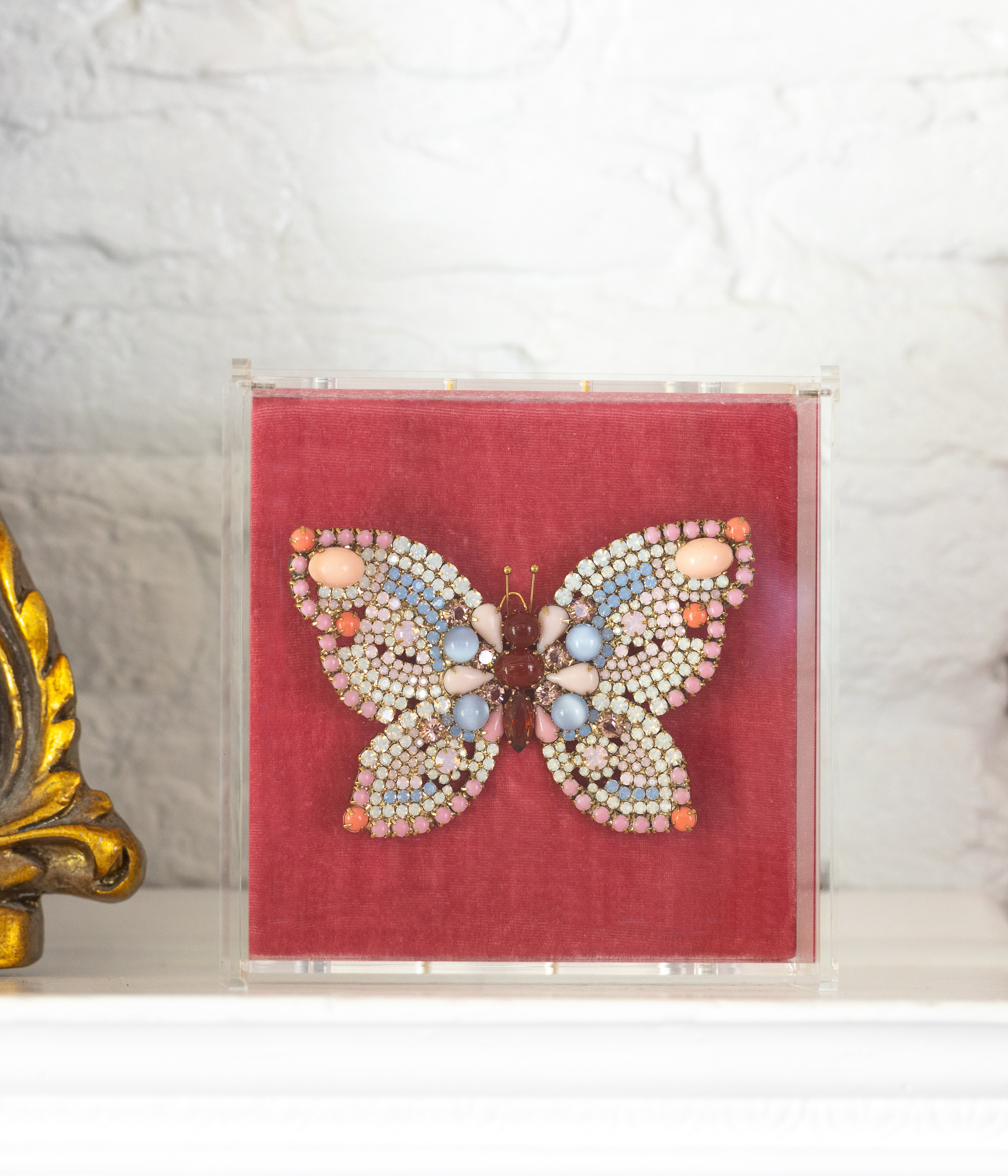 X-Large Butterfly in Carnelian / Rose Opal / Air Blue Opal - Loren Hope