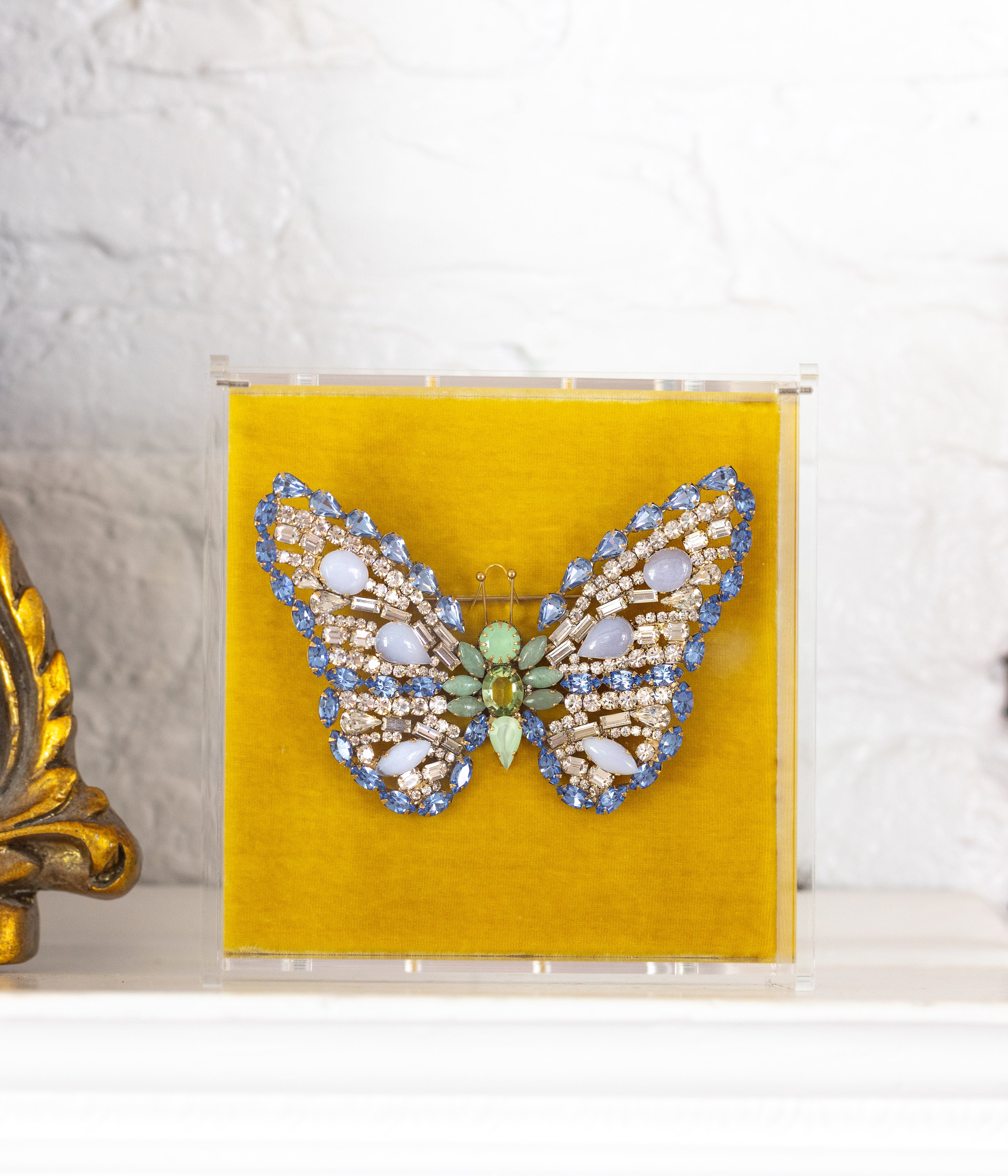 X-Large Butterfly in Blue Chalcedony / Light Sapphire / Aventurine - Loren Hope