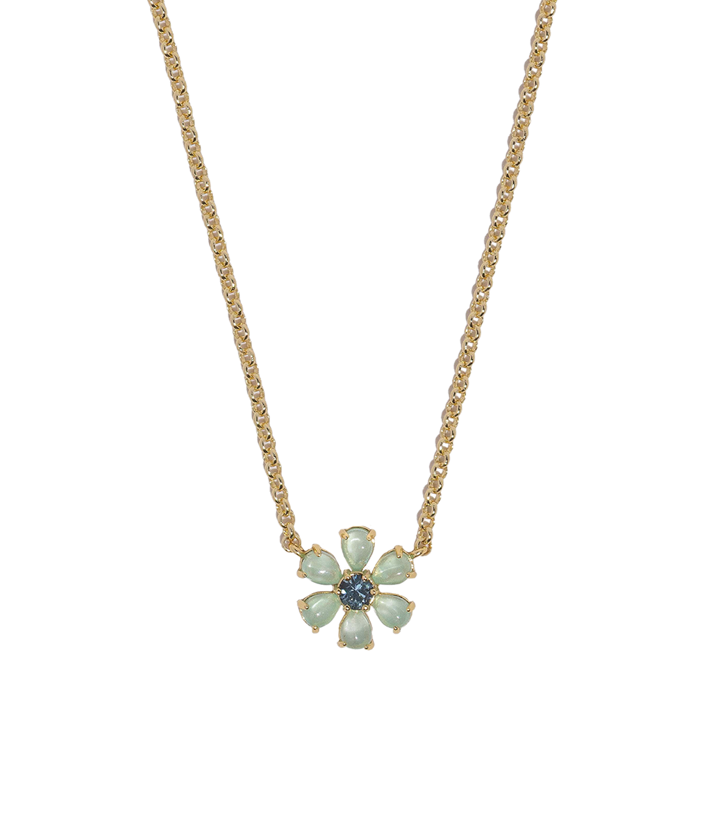 Emeline Flower Necklace in Mint