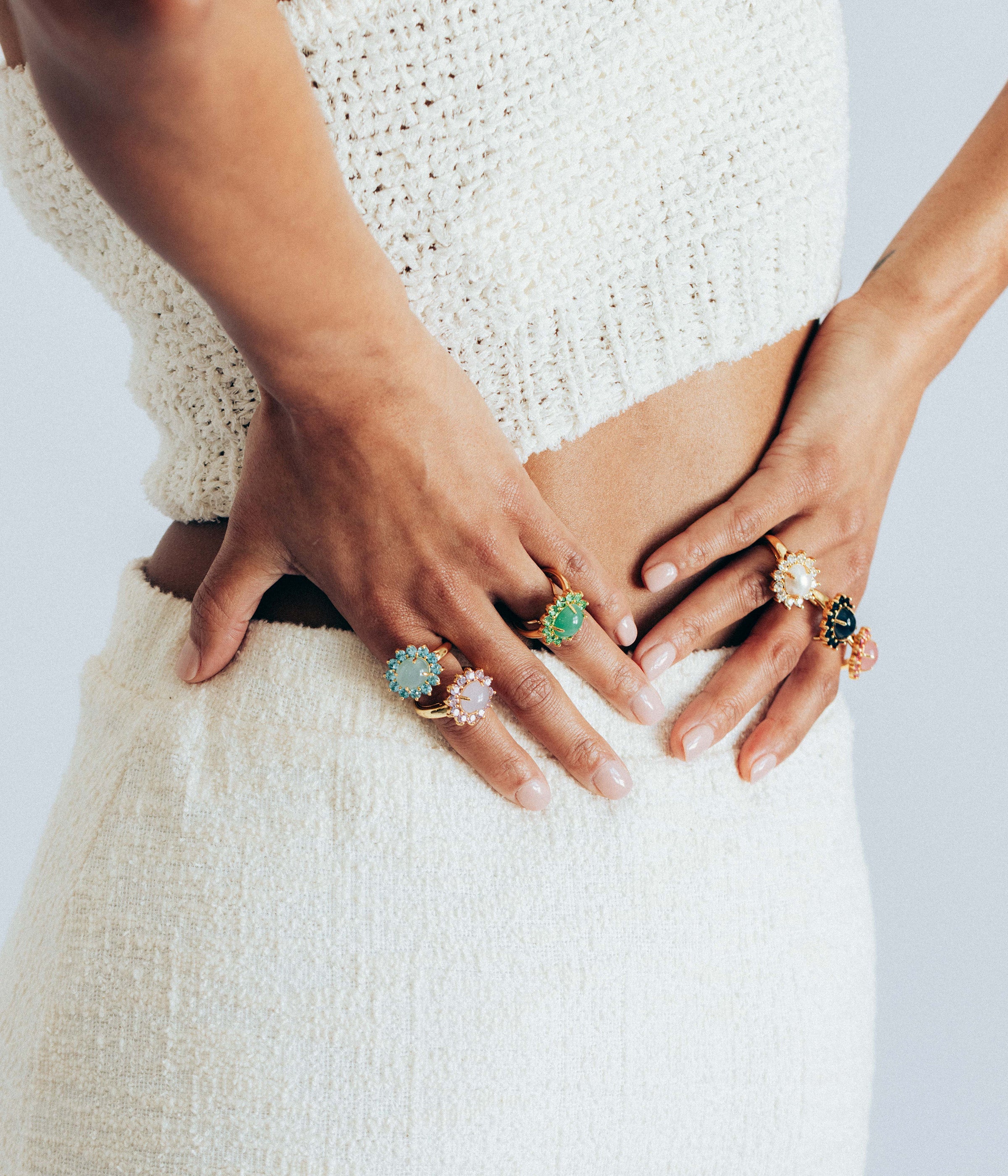 Georgie Ring in Navy - Loren Hope