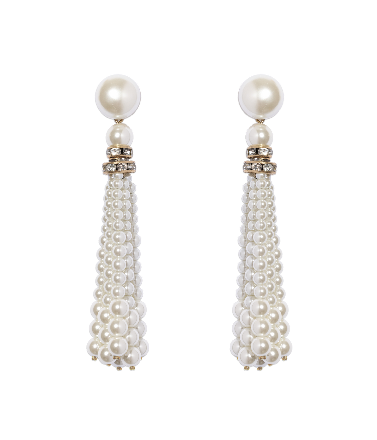 Greer Tassel Earrings in Pearl - Loren Hope
