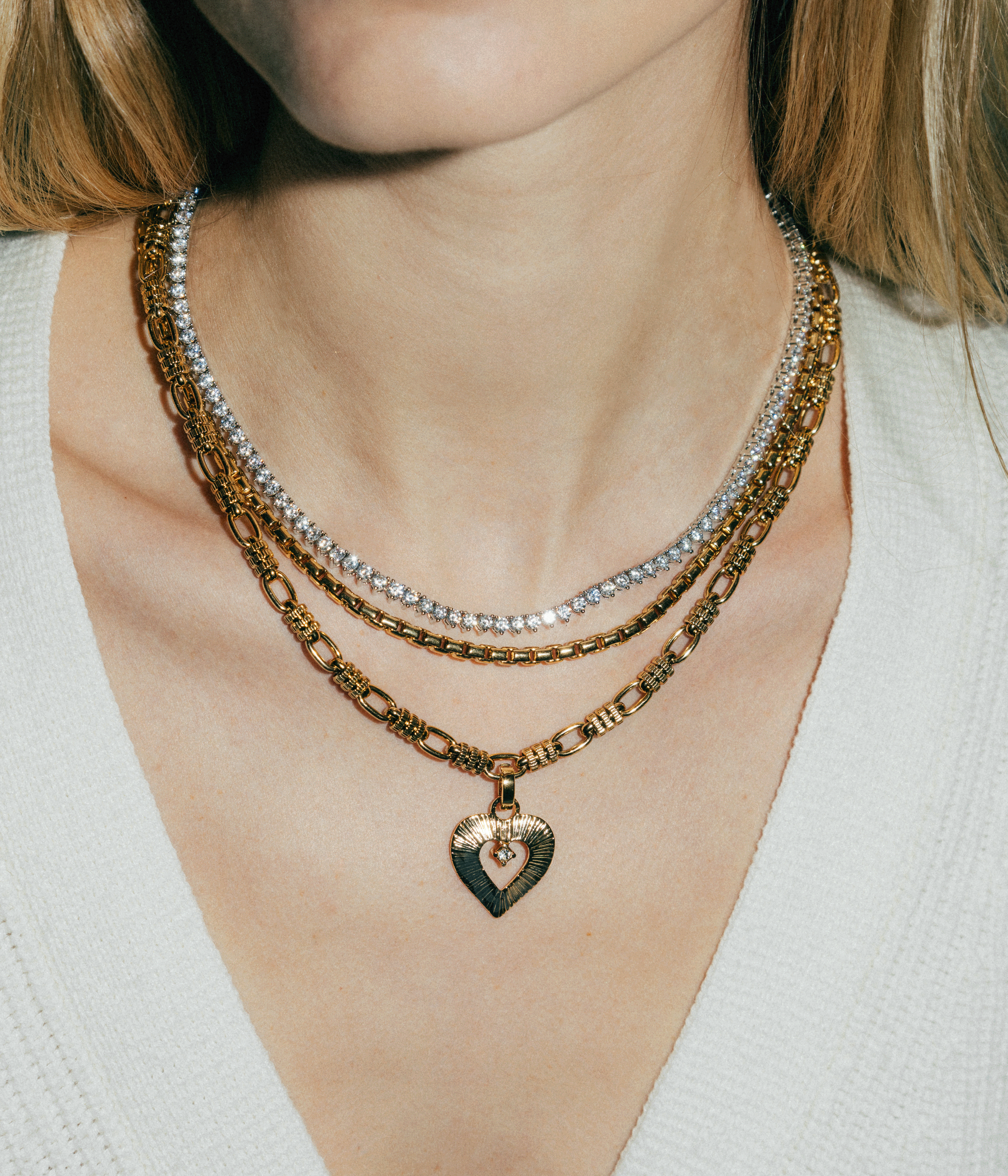 Gold Heart Charm Pendant