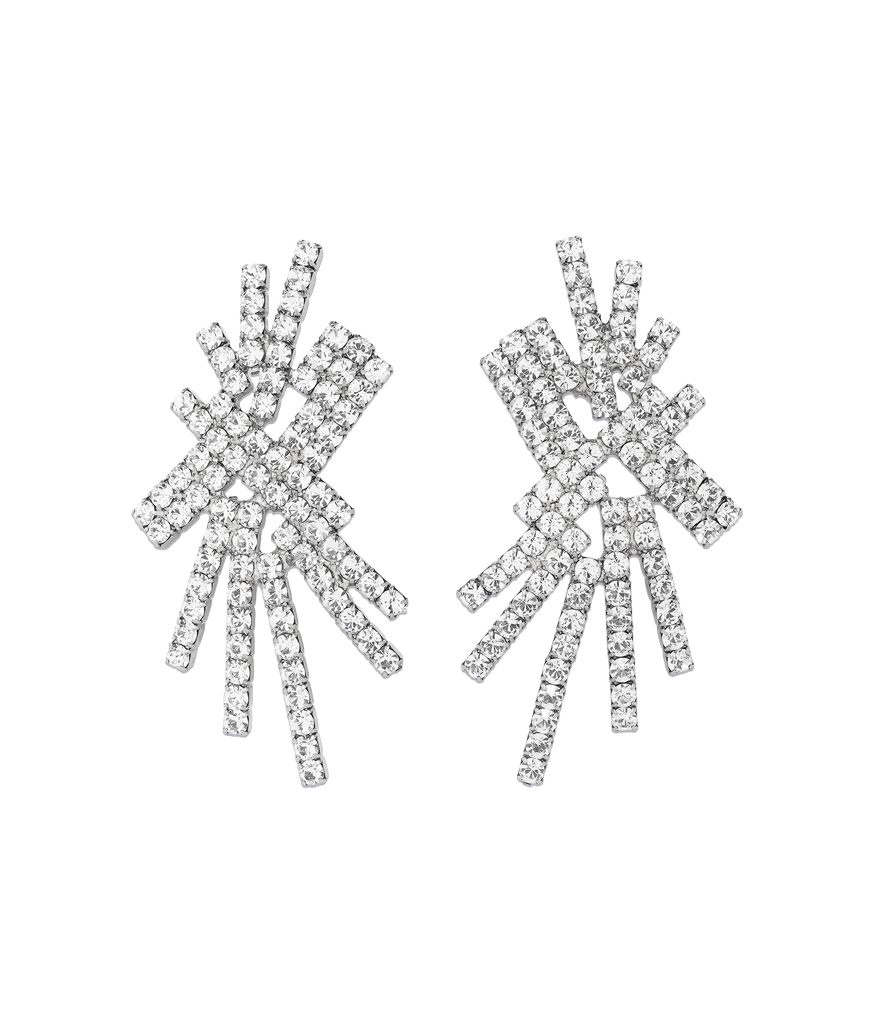 Madison Statement Earrings in Crystal
