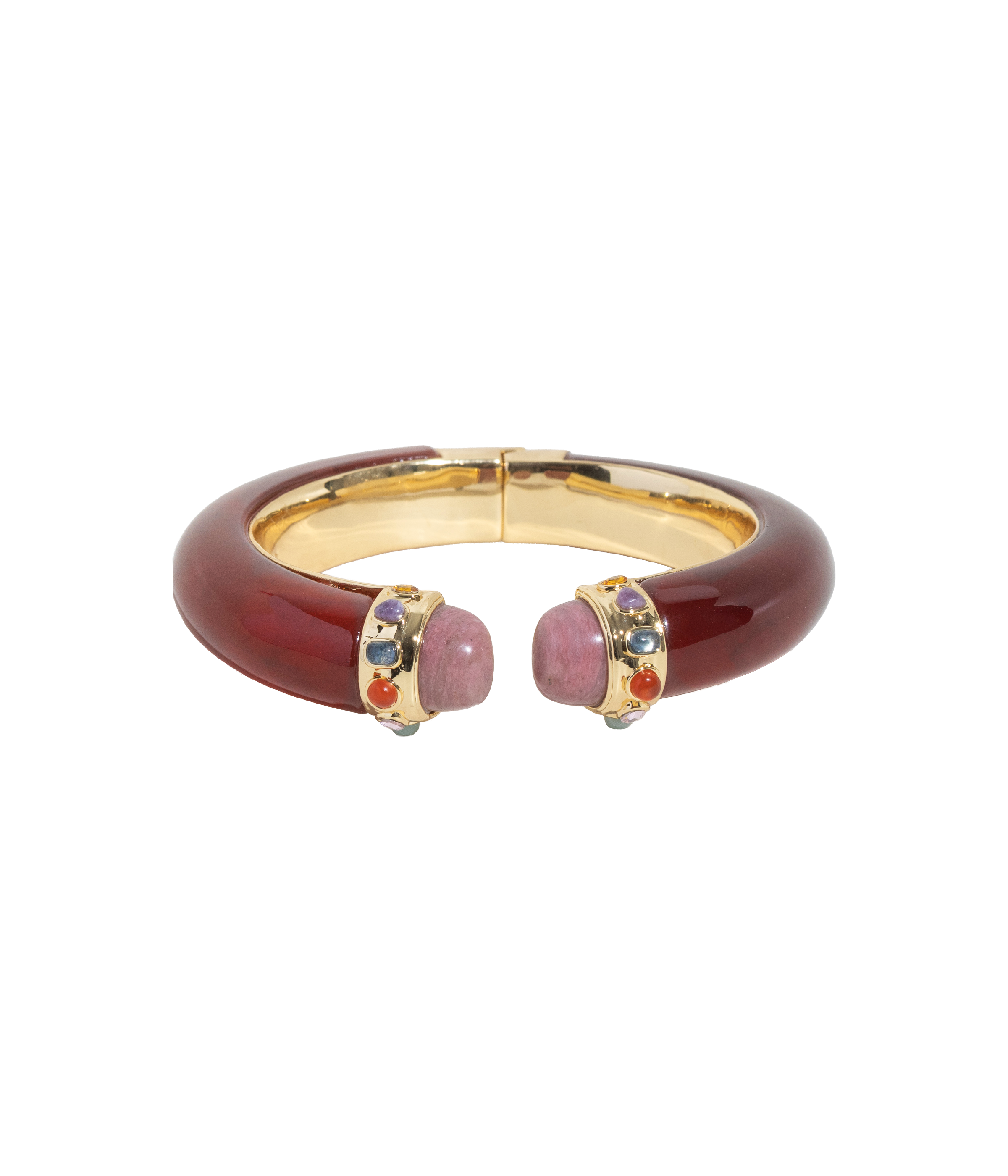 Cordelia Cuff Bracelet in Carnelian Red