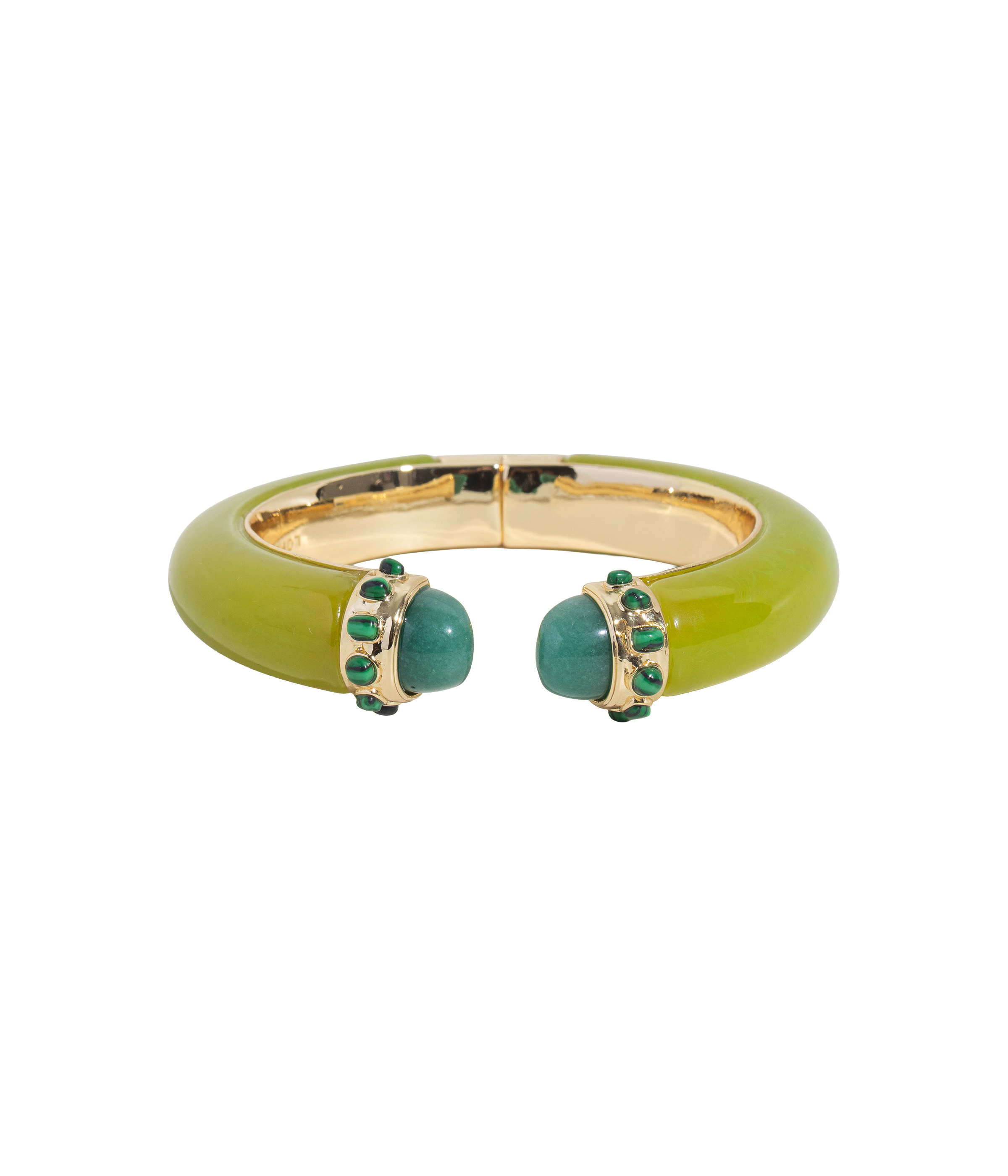 Cordelia Cuff Bracelet in Chartreuse