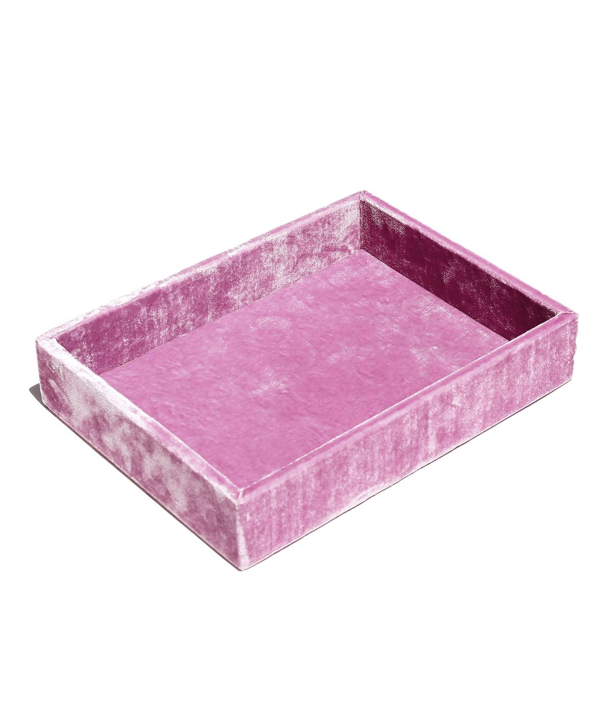 Stackable Silk Velvet Jewelry Tray in Berry