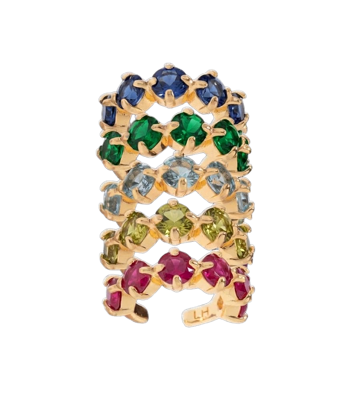 Aura Ear Cuff Set in Jewel Tones