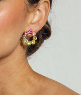 Kaleidoscope Rainbow Hoop Earrings