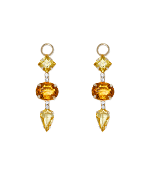 Light Topaz Huggie Charms